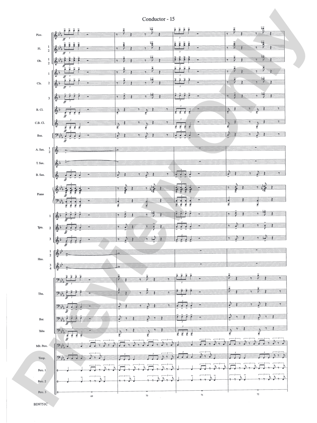 Purgatorio (from The Divine Comedy): Concert Band Conductor Score & Parts