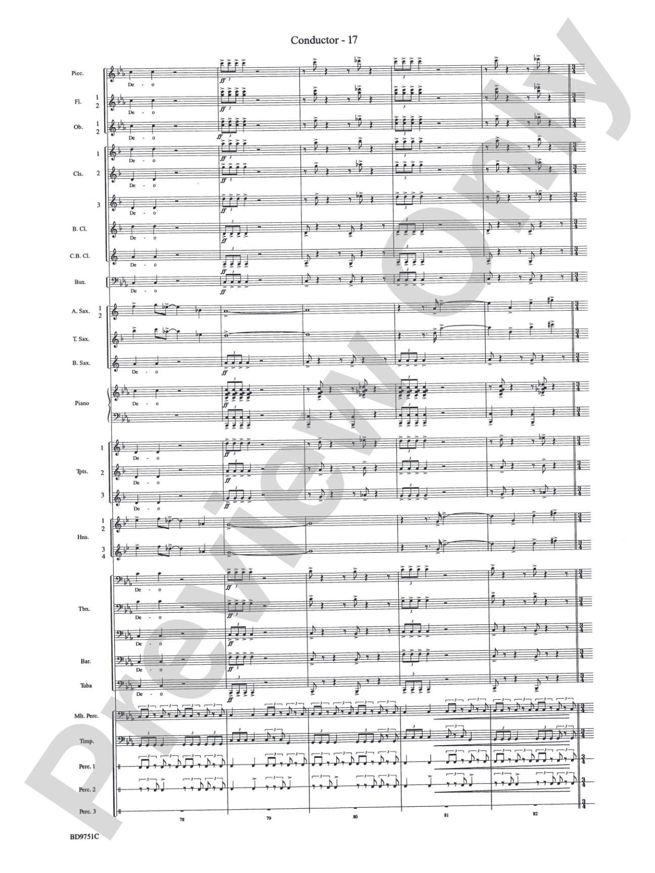 Purgatorio (from The Divine Comedy): Concert Band Conductor Score & Parts