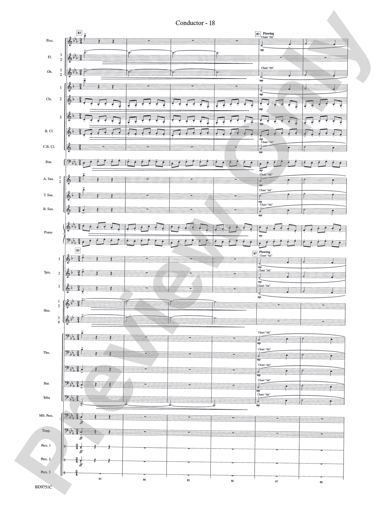 Purgatorio (from The Divine Comedy): Concert Band Conductor Score & Parts