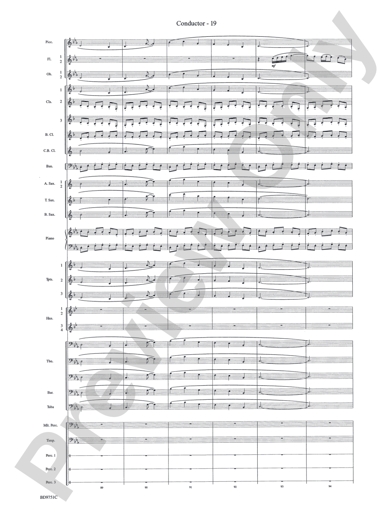 Purgatorio (from The Divine Comedy): Concert Band Conductor Score & Parts