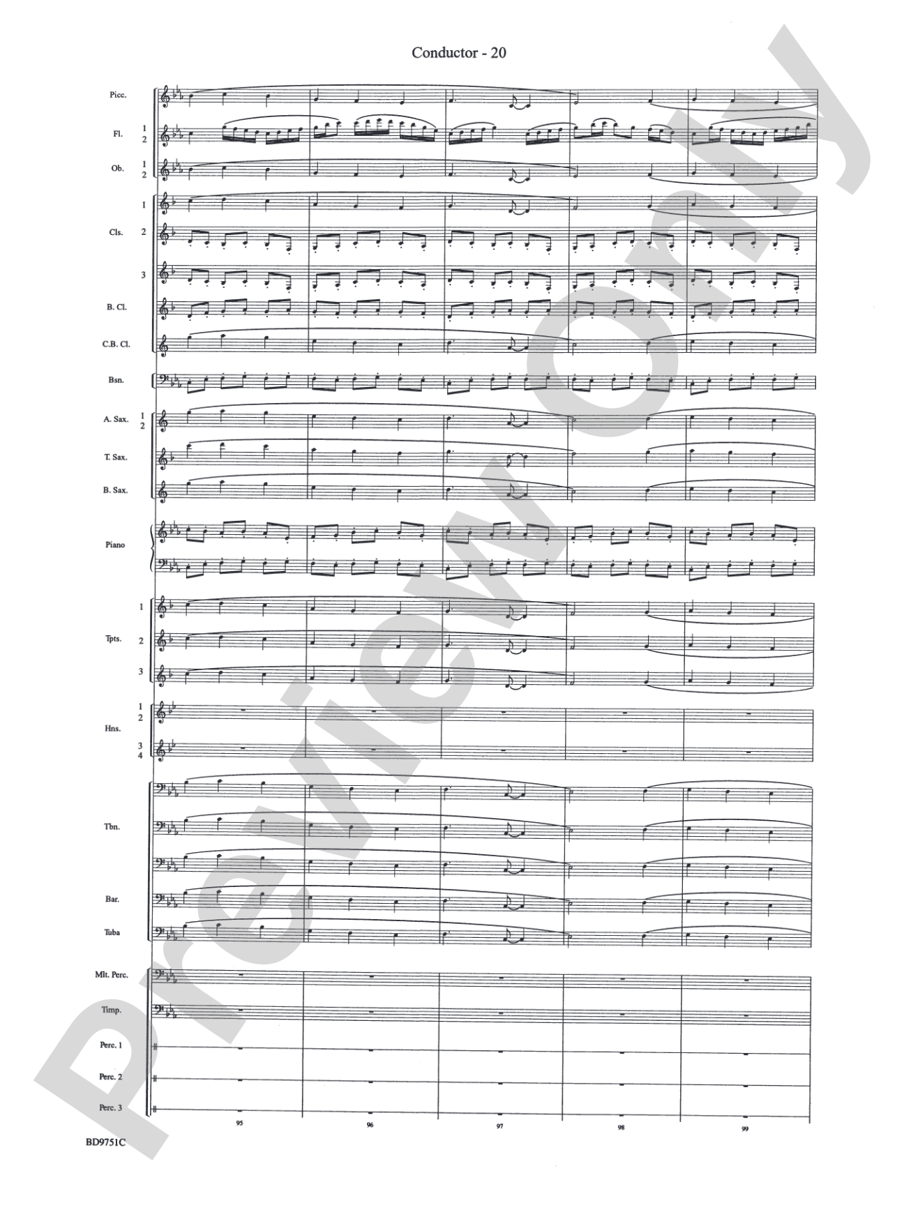 Purgatorio (from The Divine Comedy): Concert Band Conductor Score & Parts