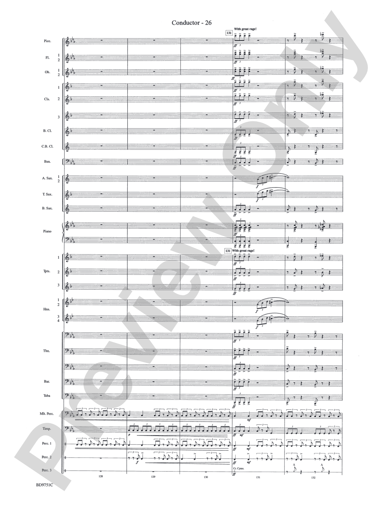 Purgatorio (from The Divine Comedy): Concert Band Conductor Score & Parts