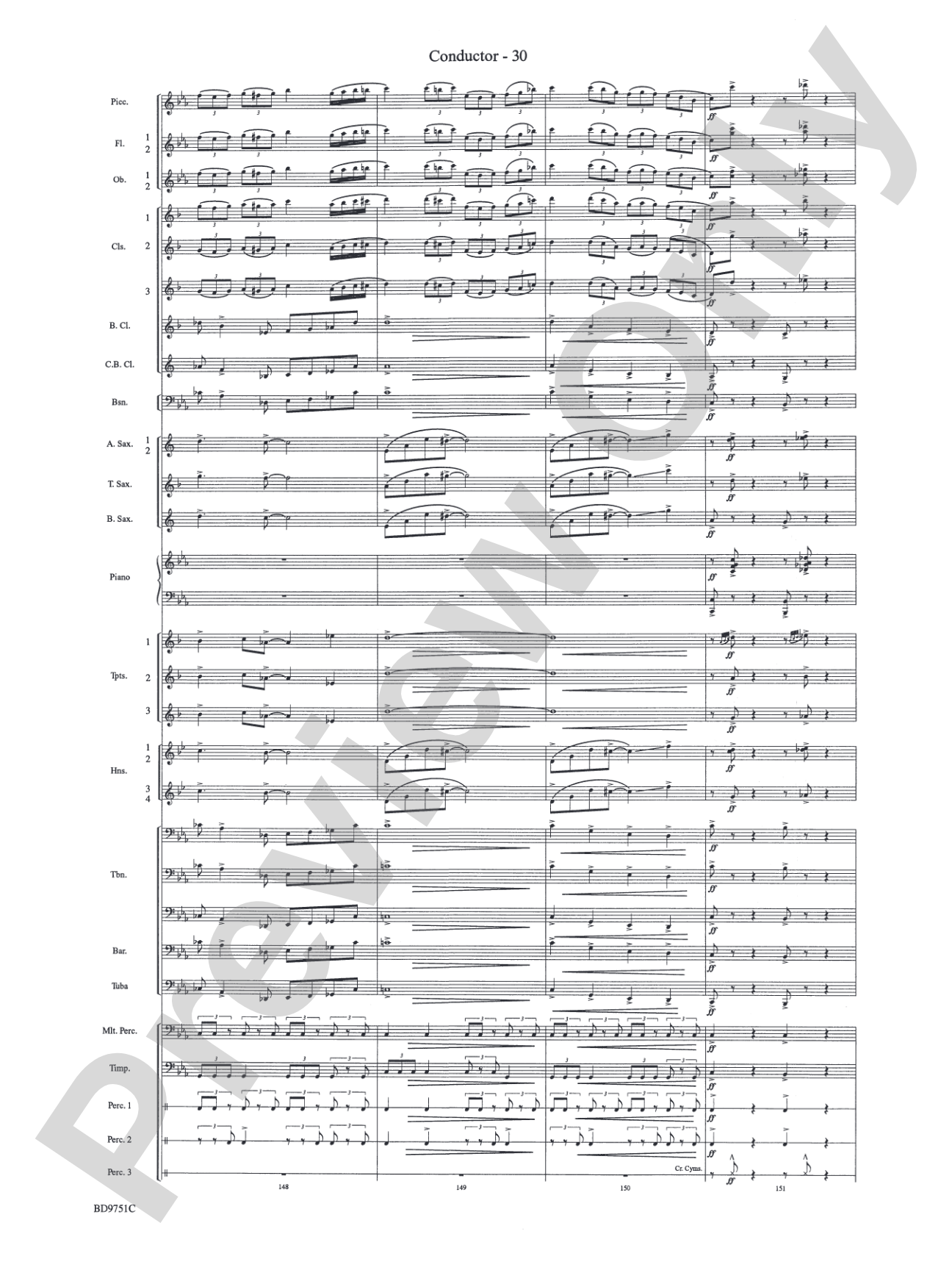 Purgatorio (from The Divine Comedy): Concert Band Conductor Score & Parts
