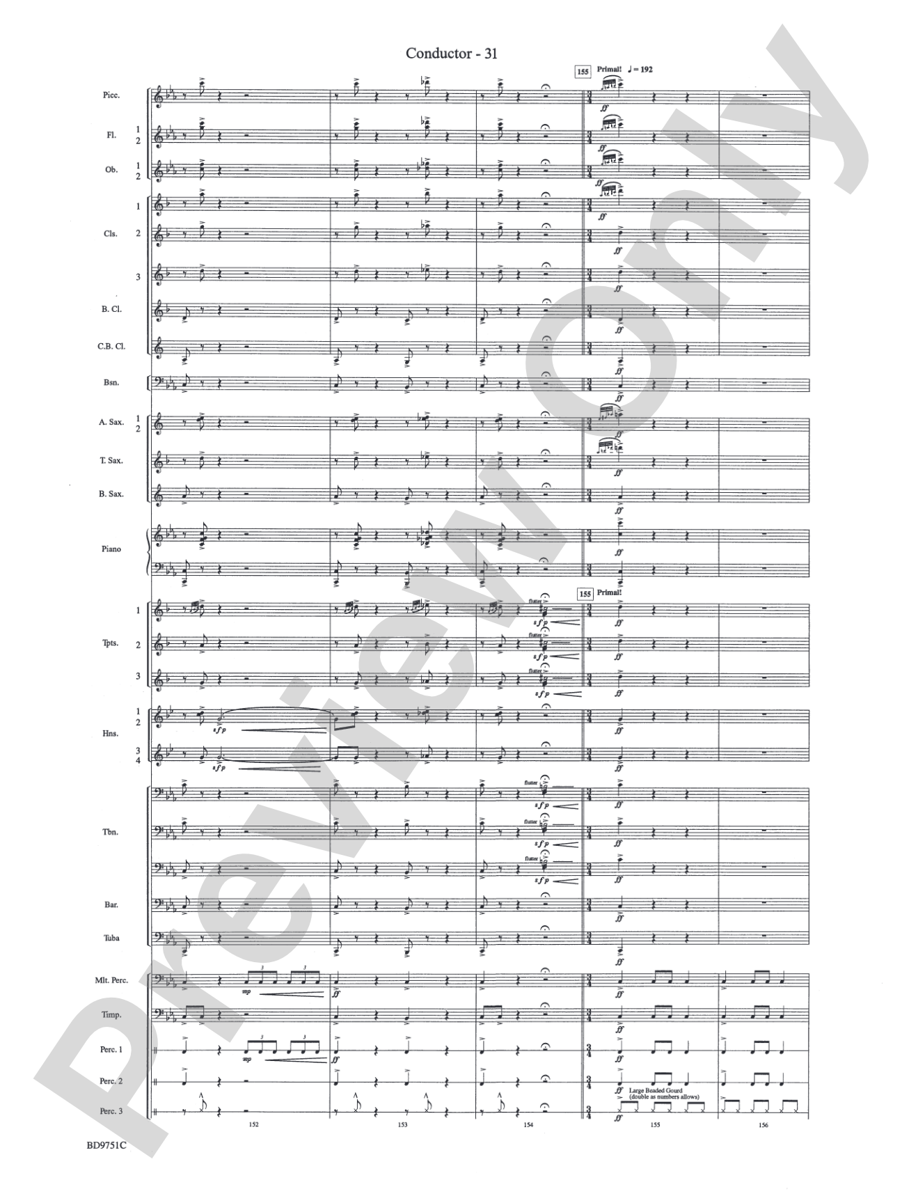 Purgatorio (from The Divine Comedy): Concert Band Conductor Score & Parts