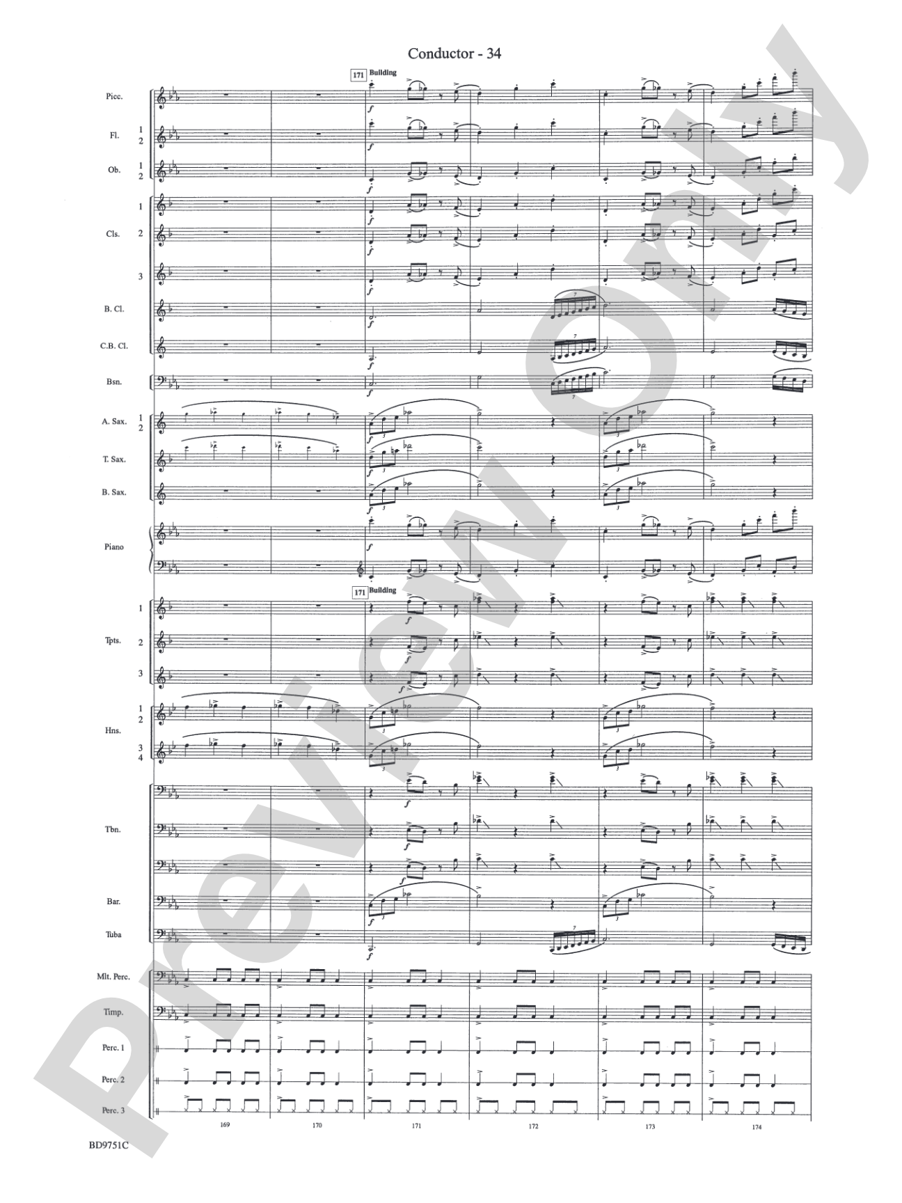 Purgatorio (from The Divine Comedy): Concert Band Conductor Score & Parts