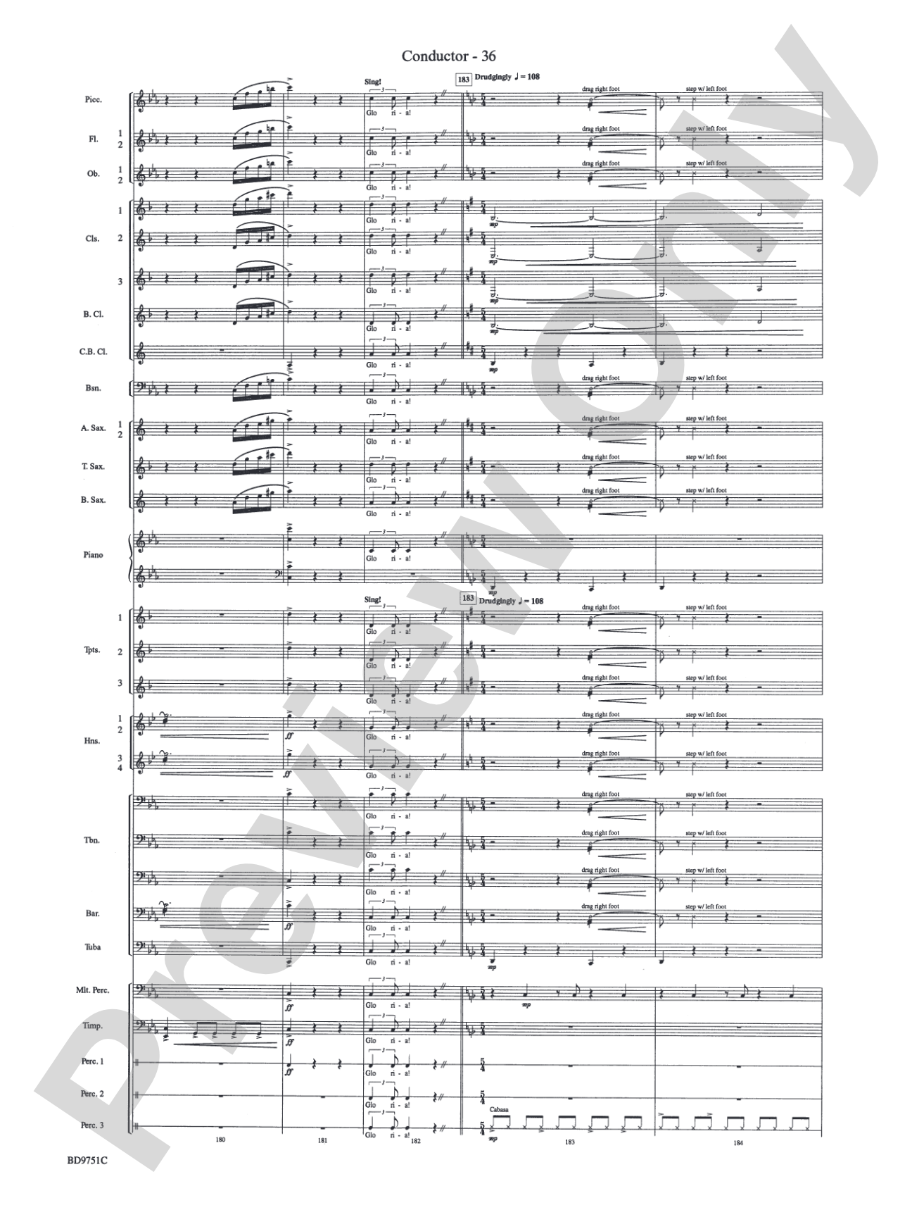 Purgatorio (from The Divine Comedy): Concert Band Conductor Score & Parts
