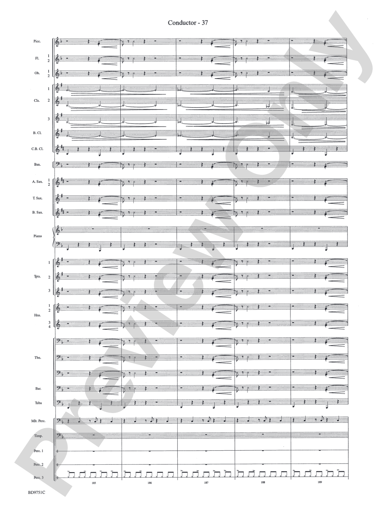 Purgatorio (from The Divine Comedy): Concert Band Conductor Score & Parts