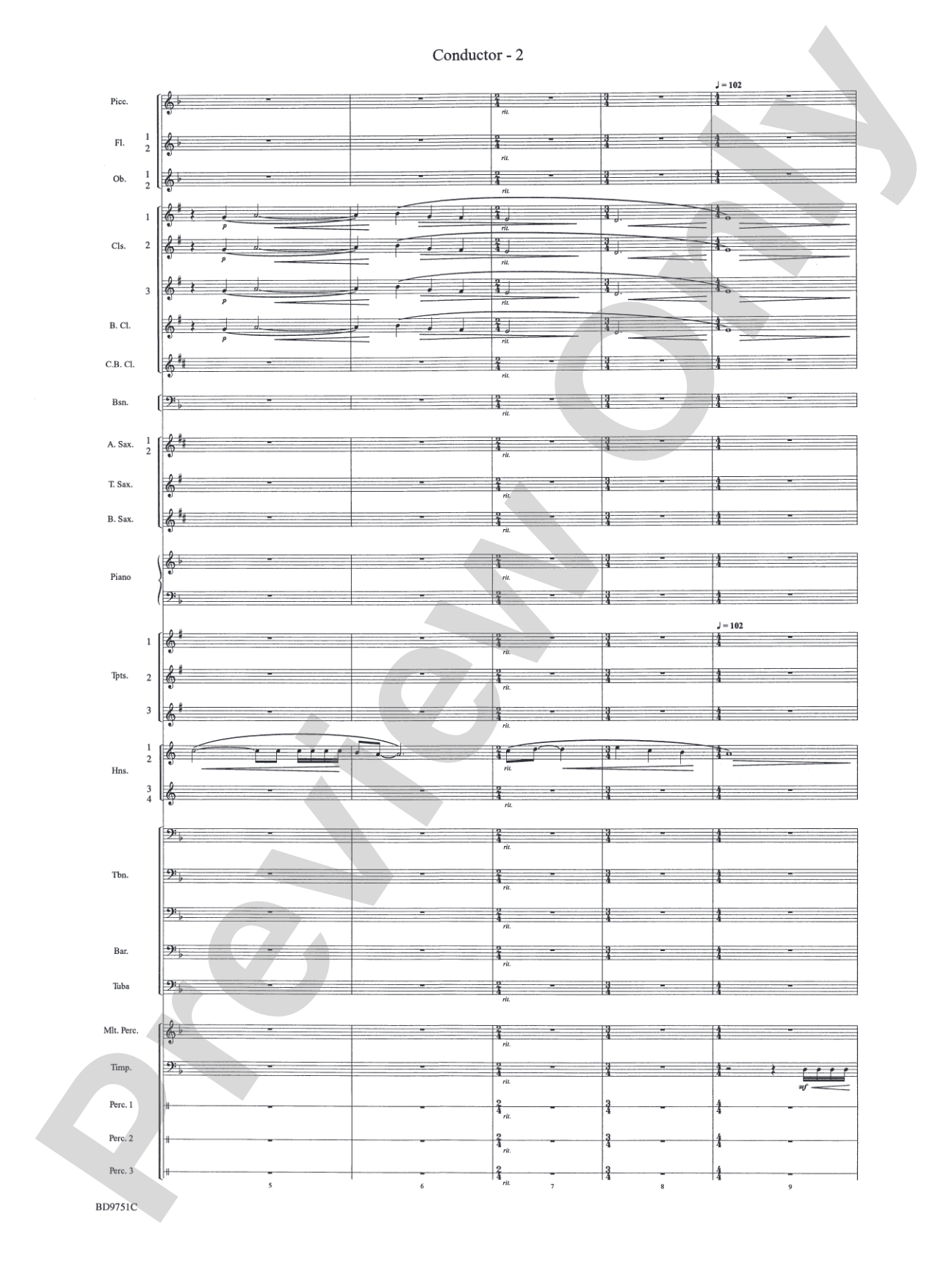 Purgatorio (from The Divine Comedy): Concert Band Conductor Score & Parts