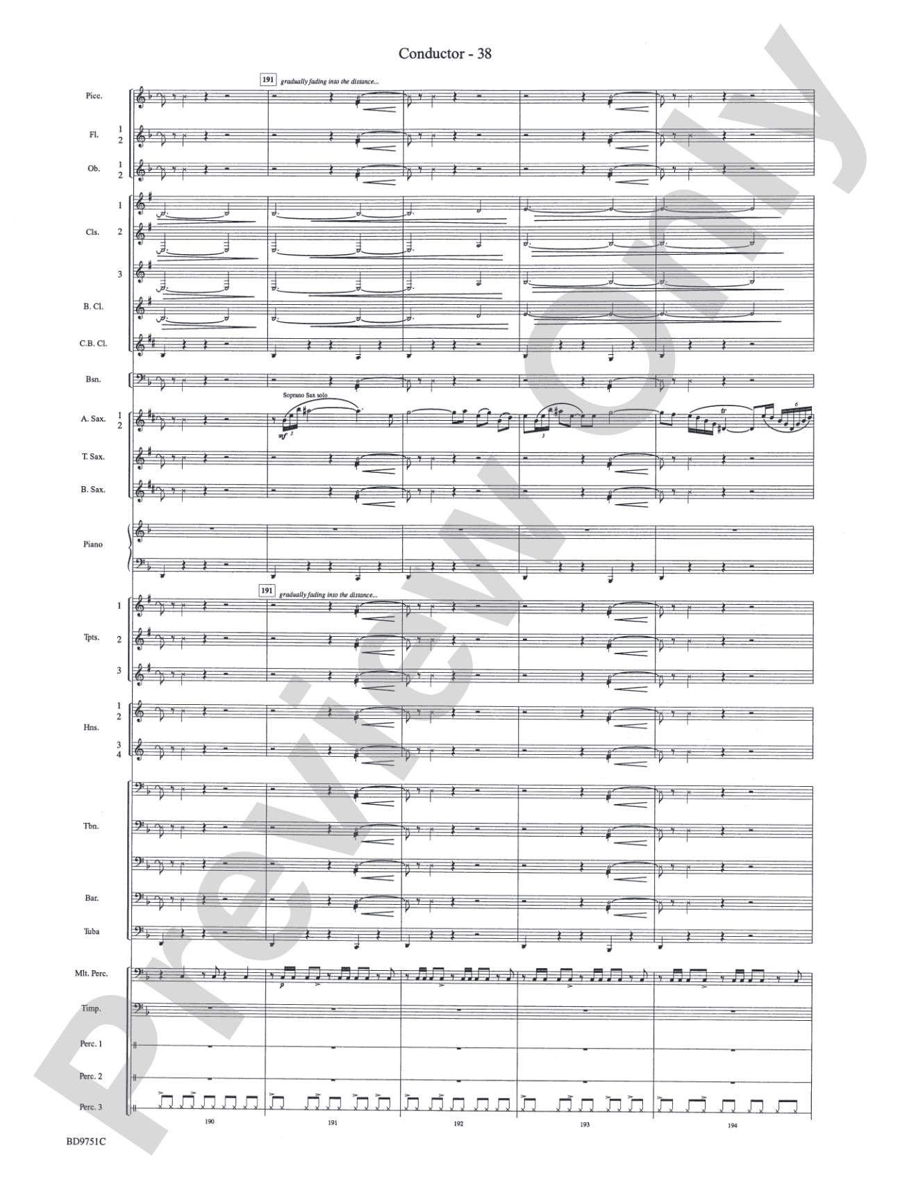 Purgatorio (from The Divine Comedy): Concert Band Conductor Score & Parts