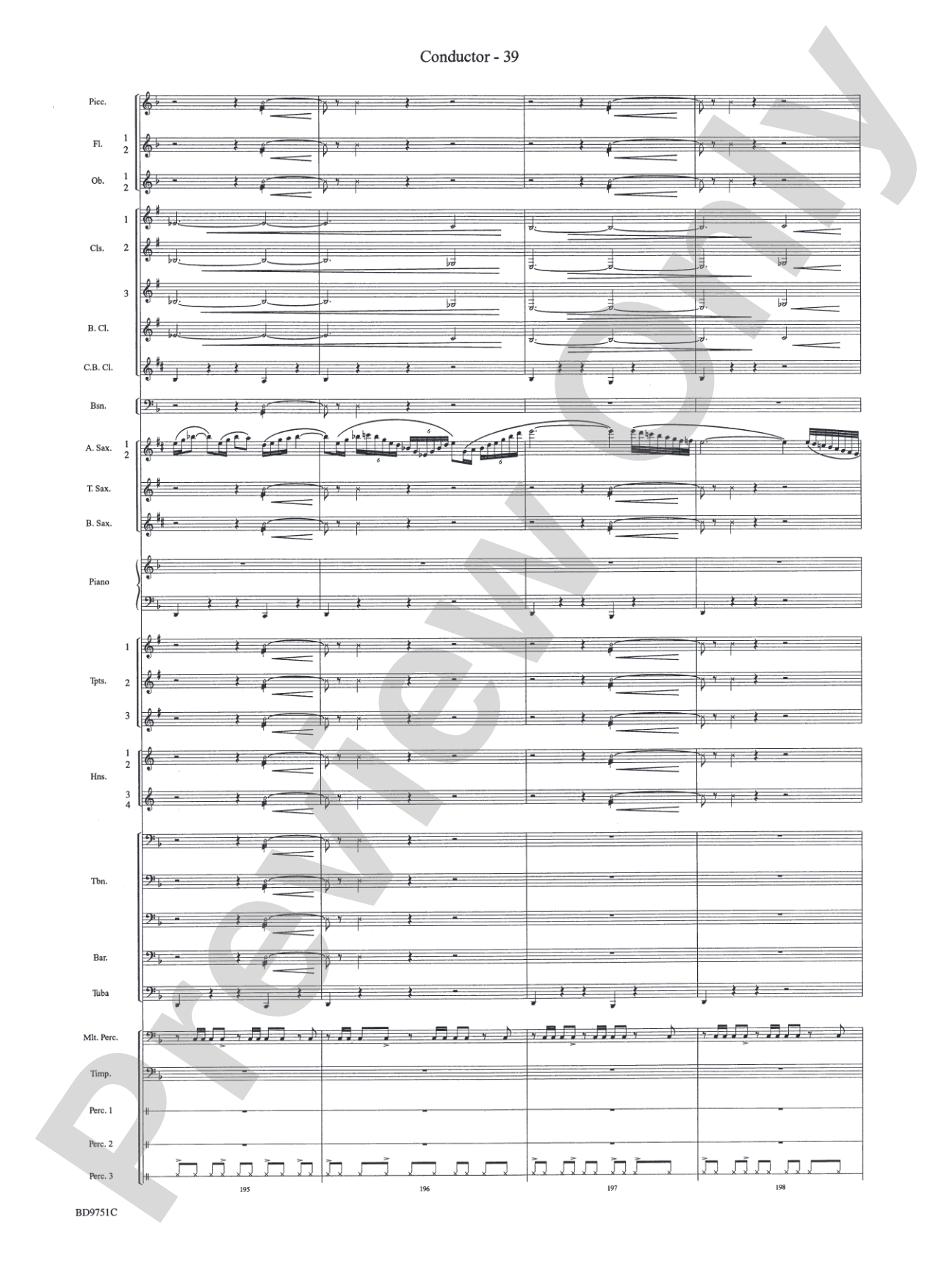 Purgatorio (from The Divine Comedy): Concert Band Conductor Score & Parts
