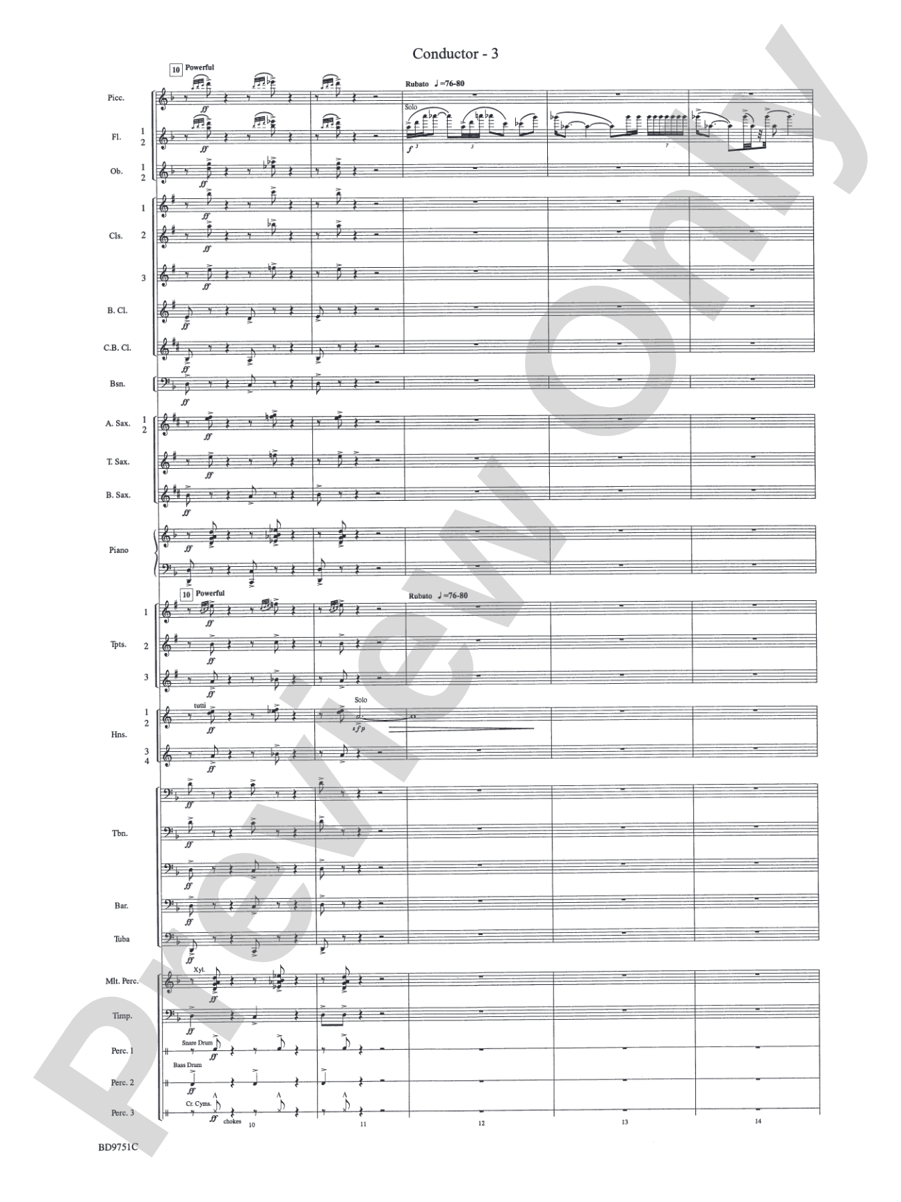 Purgatorio (from The Divine Comedy): Concert Band Conductor Score & Parts