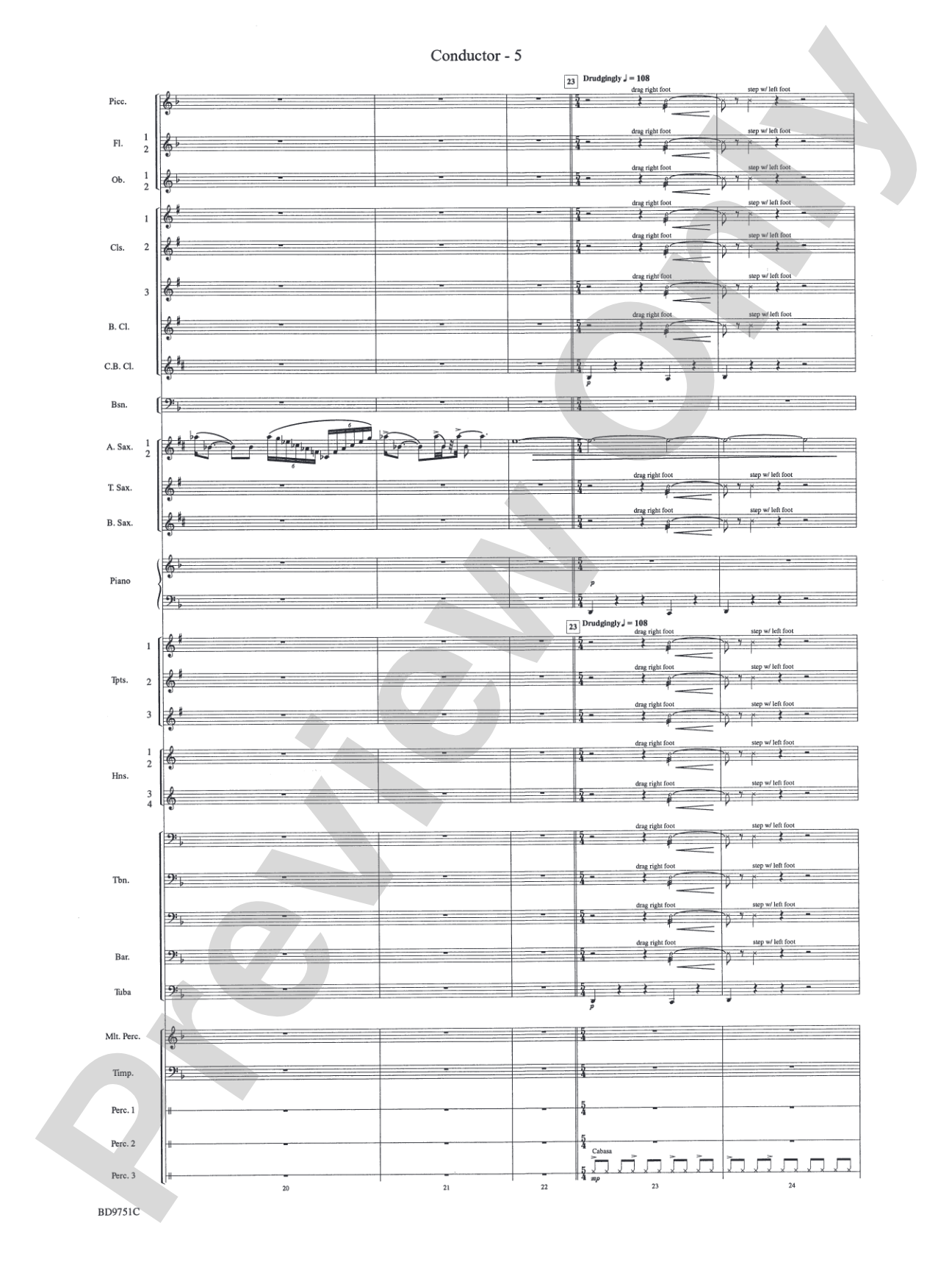 Purgatorio (from The Divine Comedy): Concert Band Conductor Score & Parts
