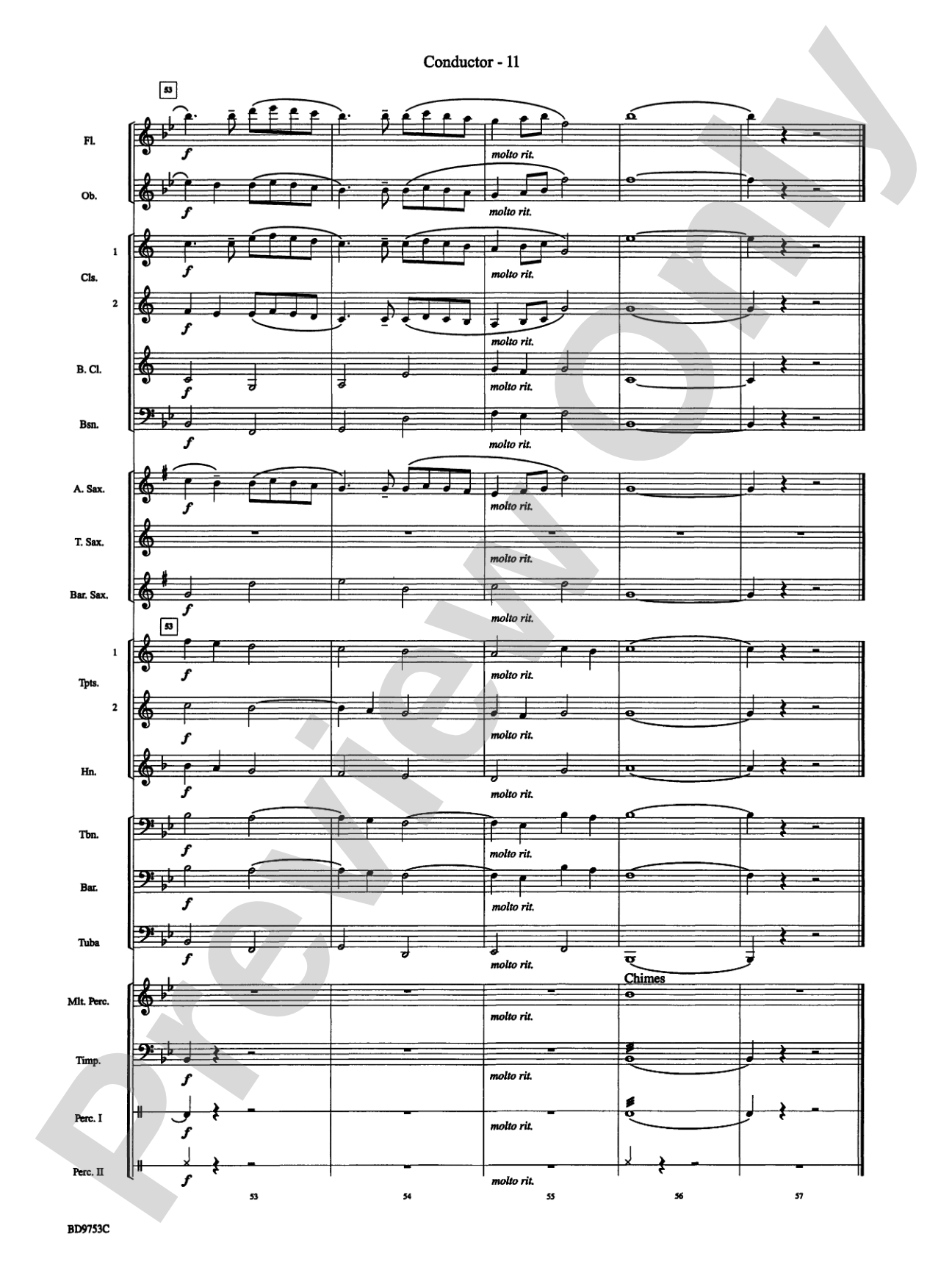Pachelbel Canon: Concert Band Conductor Score & Parts