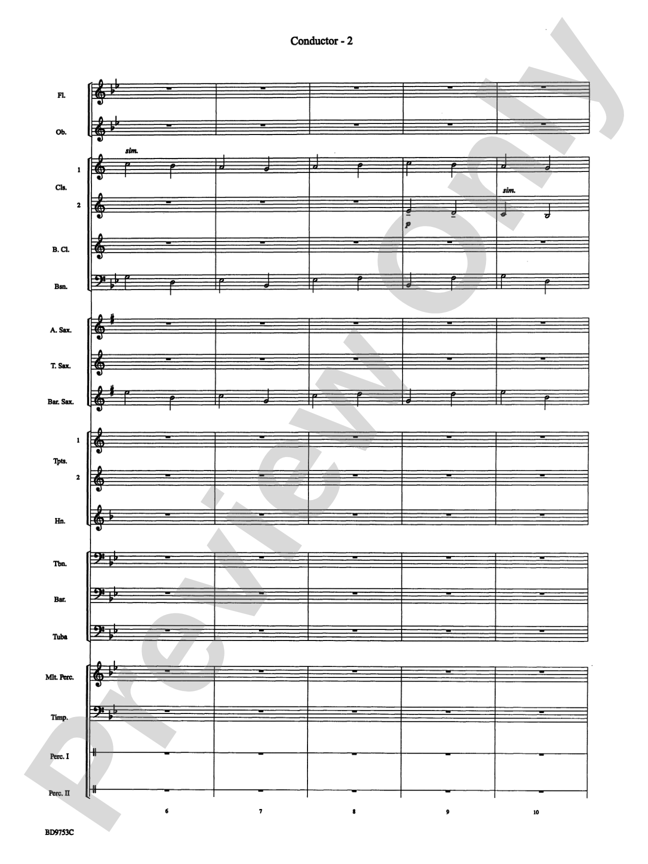 Pachelbel Canon: Concert Band Conductor Score & Parts