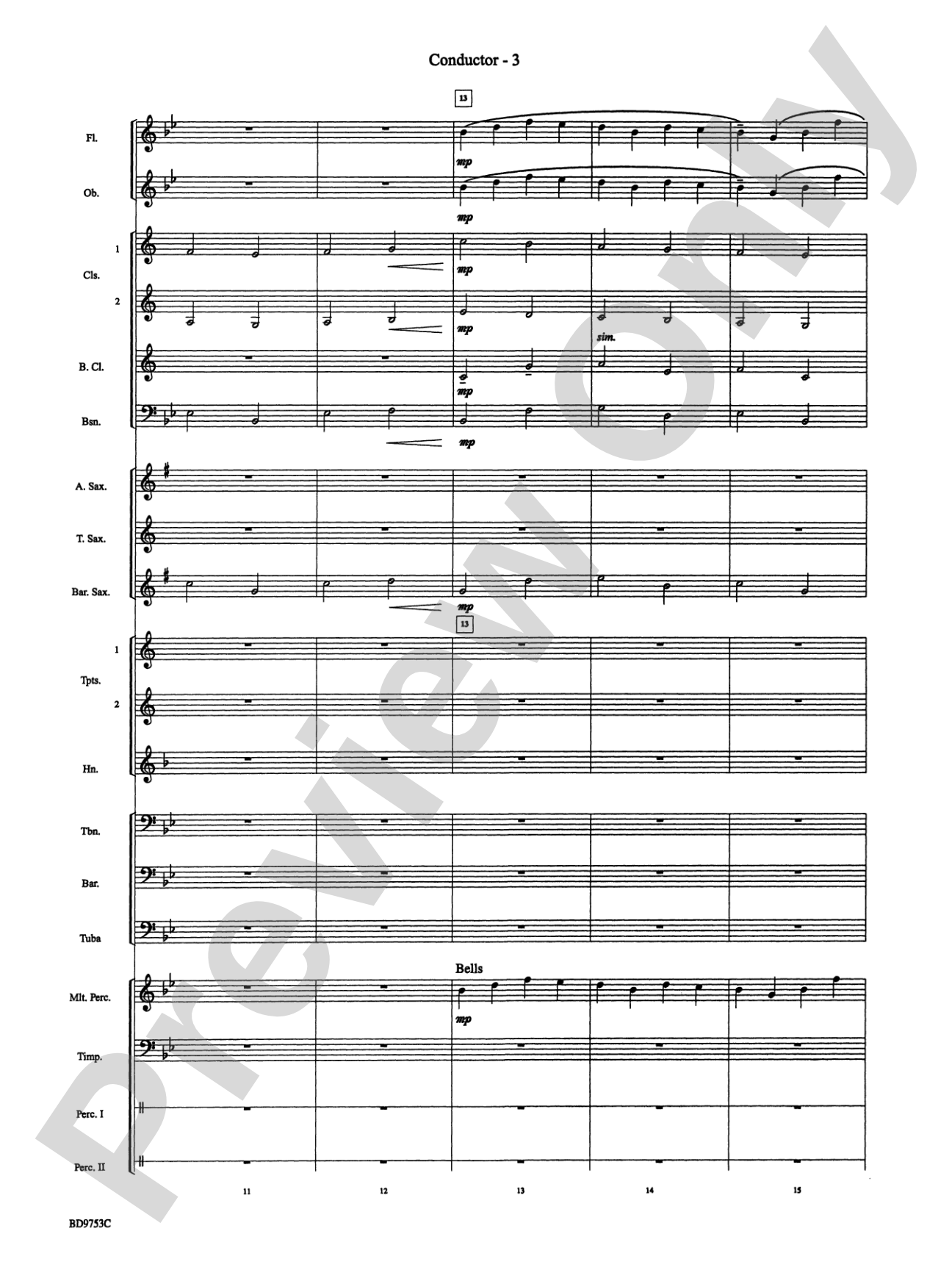 Pachelbel Canon: Concert Band Conductor Score & Parts