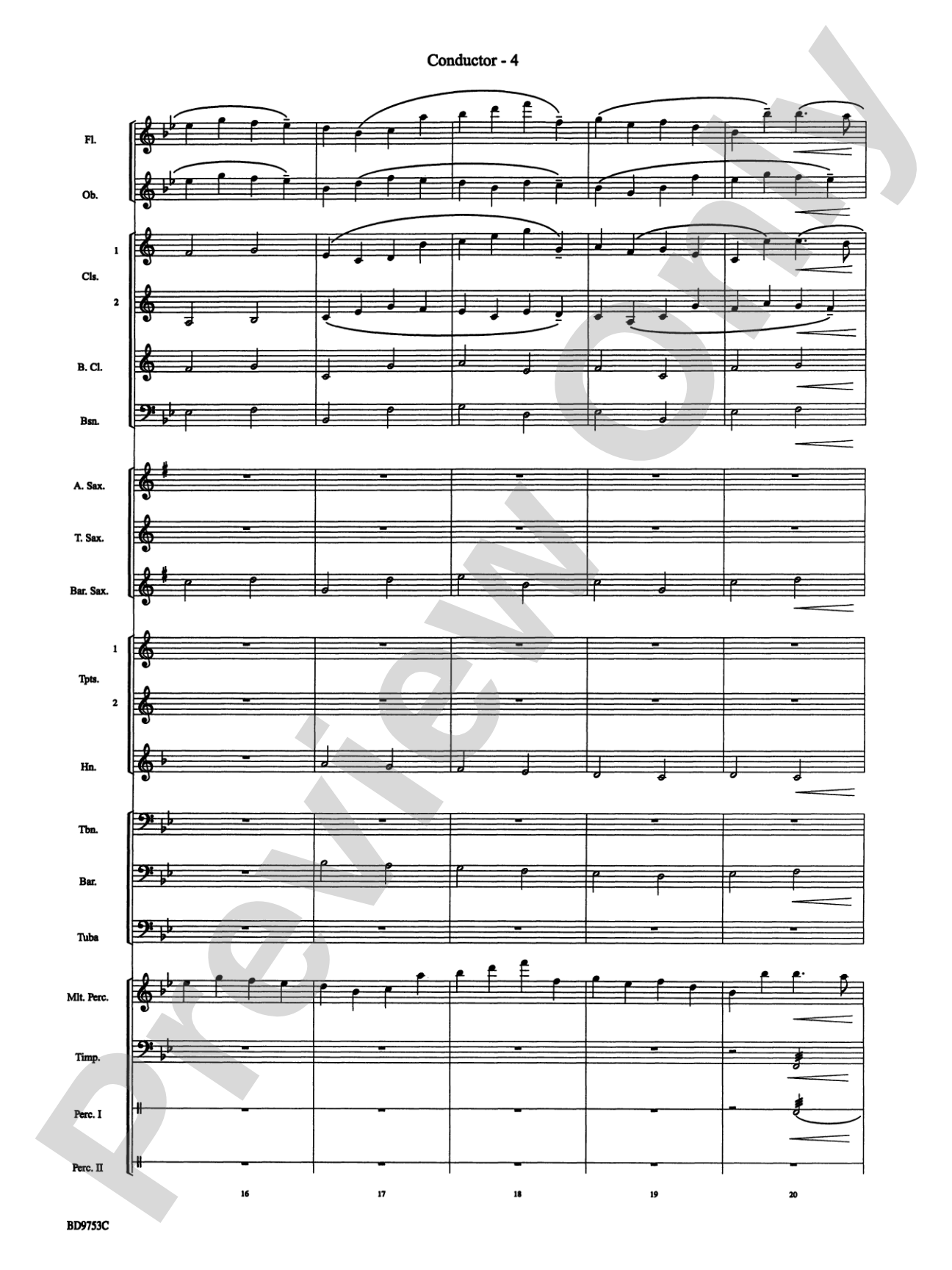 Pachelbel Canon: Concert Band Conductor Score & Parts