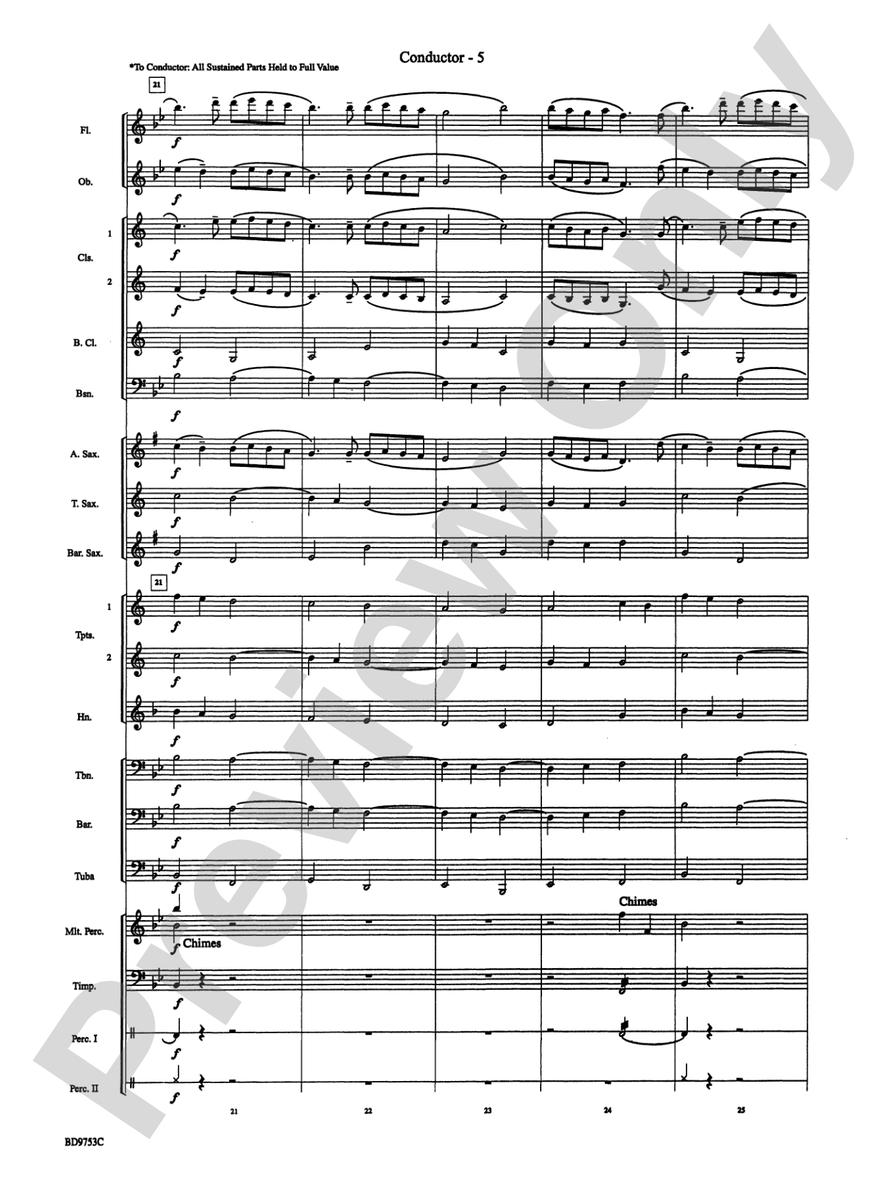 Pachelbel Canon: Concert Band Conductor Score & Parts