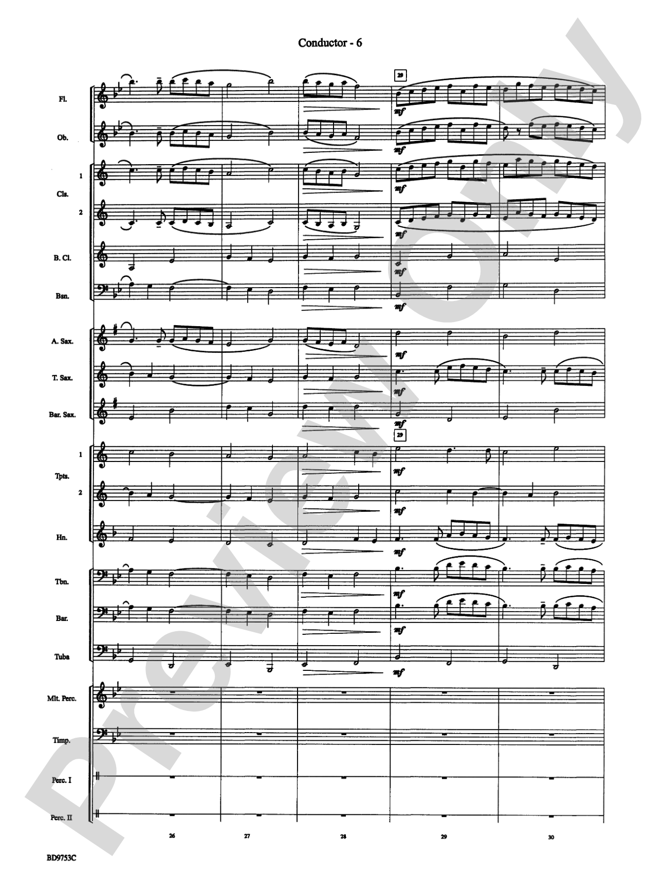 Pachelbel Canon: Concert Band Conductor Score & Parts
