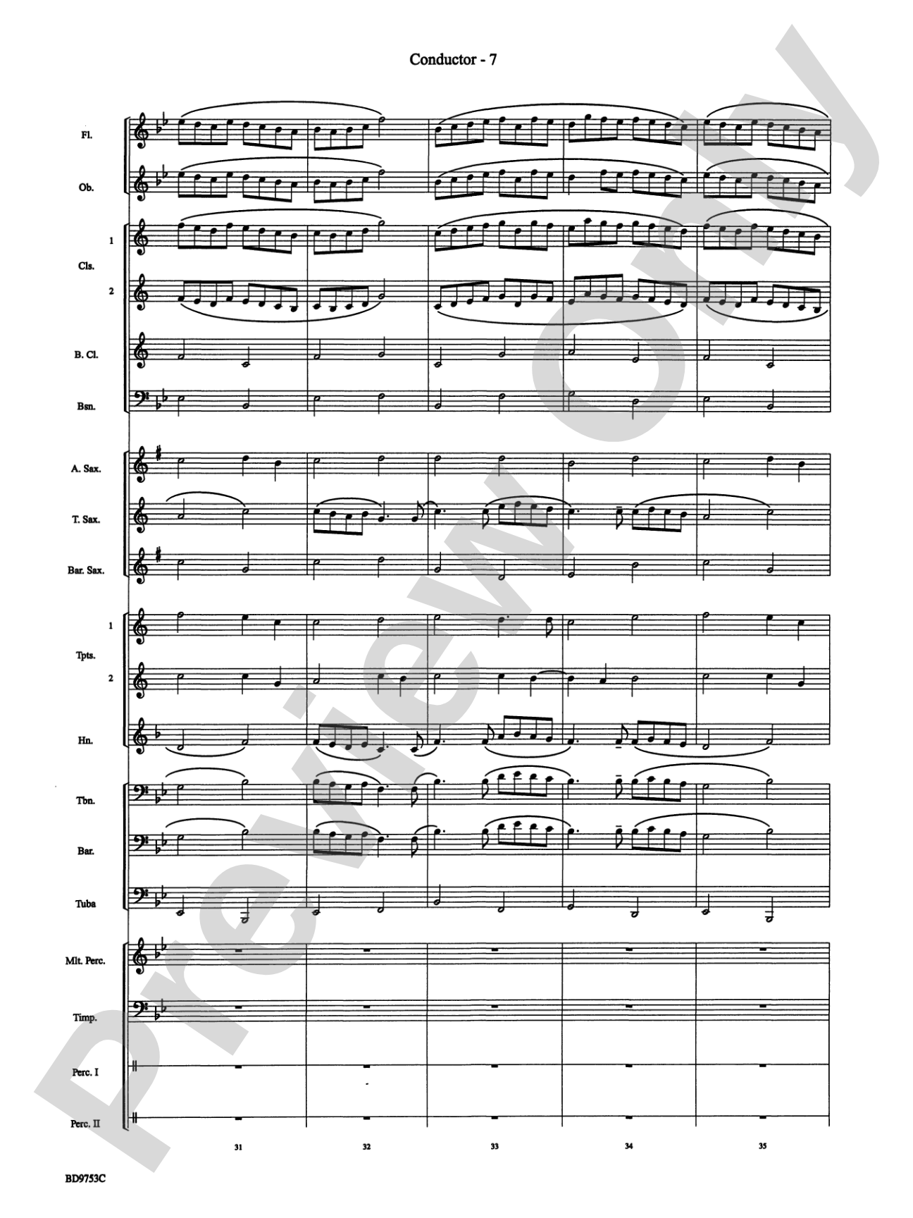 Pachelbel Canon: Concert Band Conductor Score & Parts