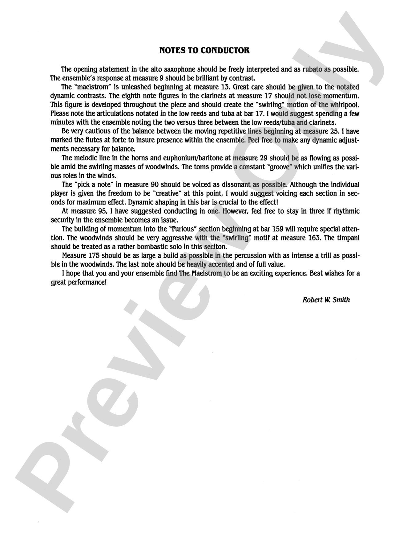 The Maelstrom: Concert Band Conductor Score & Parts