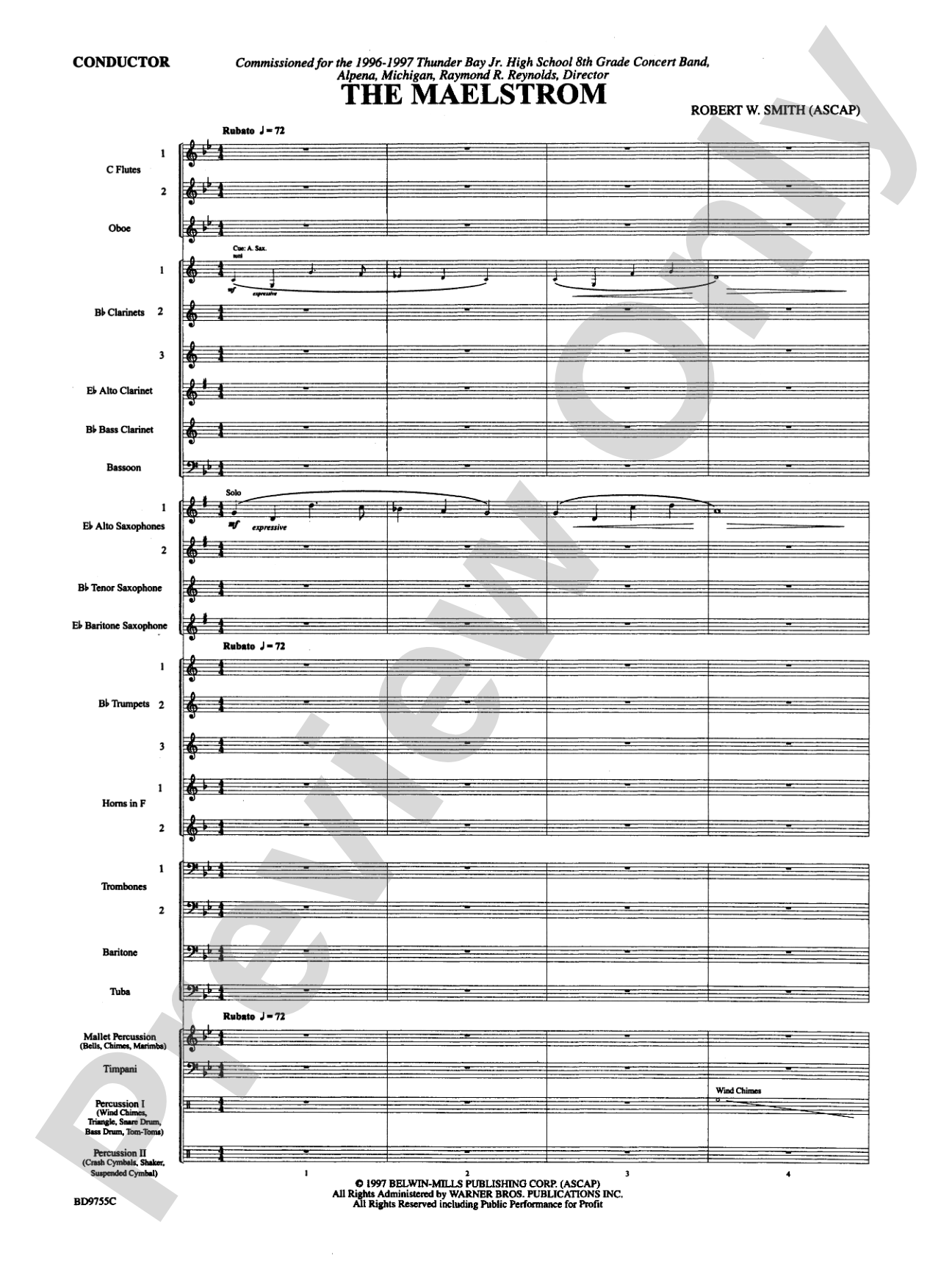 The Maelstrom: Concert Band Conductor Score & Parts