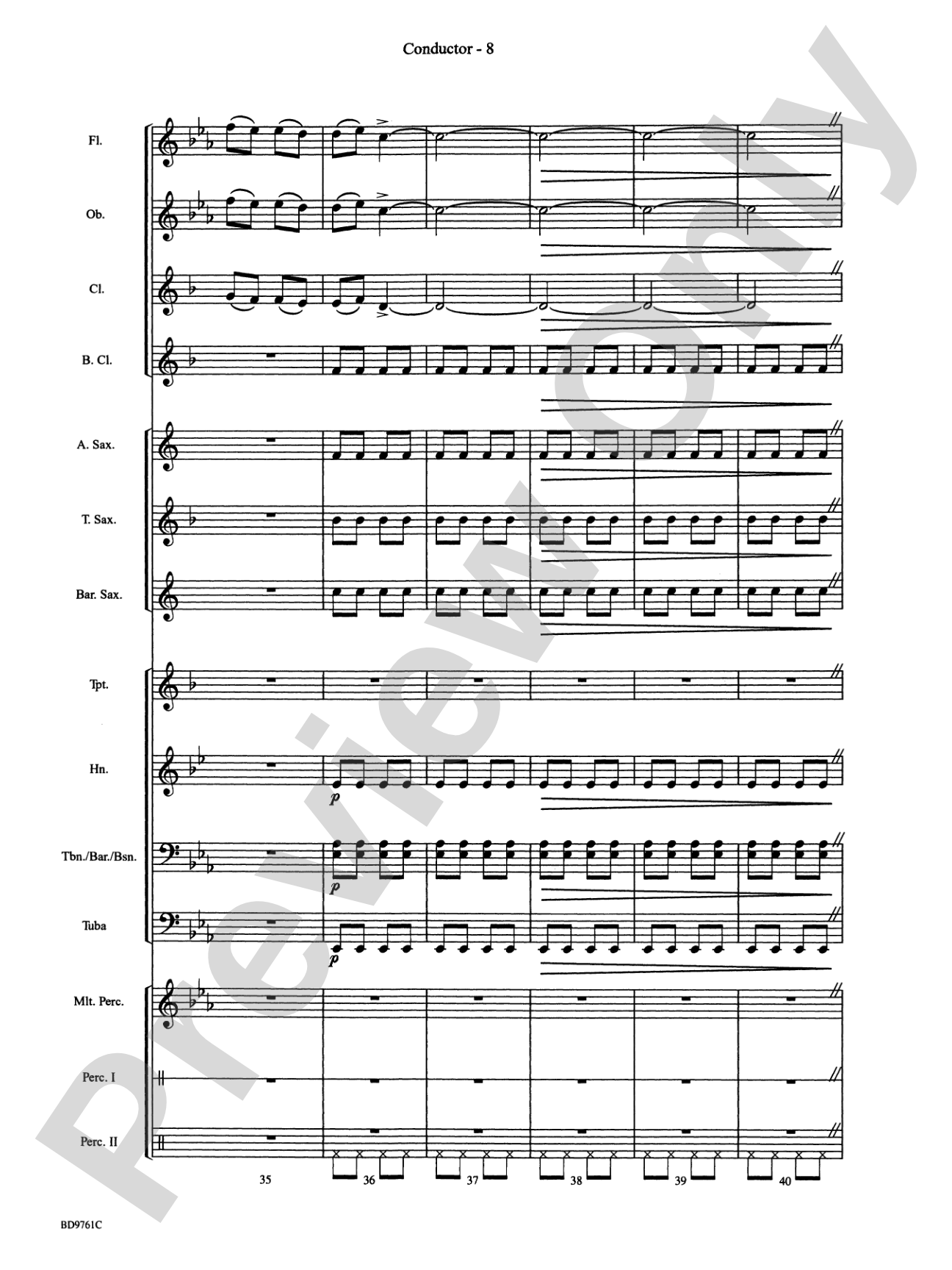 Bartók Suite (from For Children): Concert Band Conductor Score & Parts