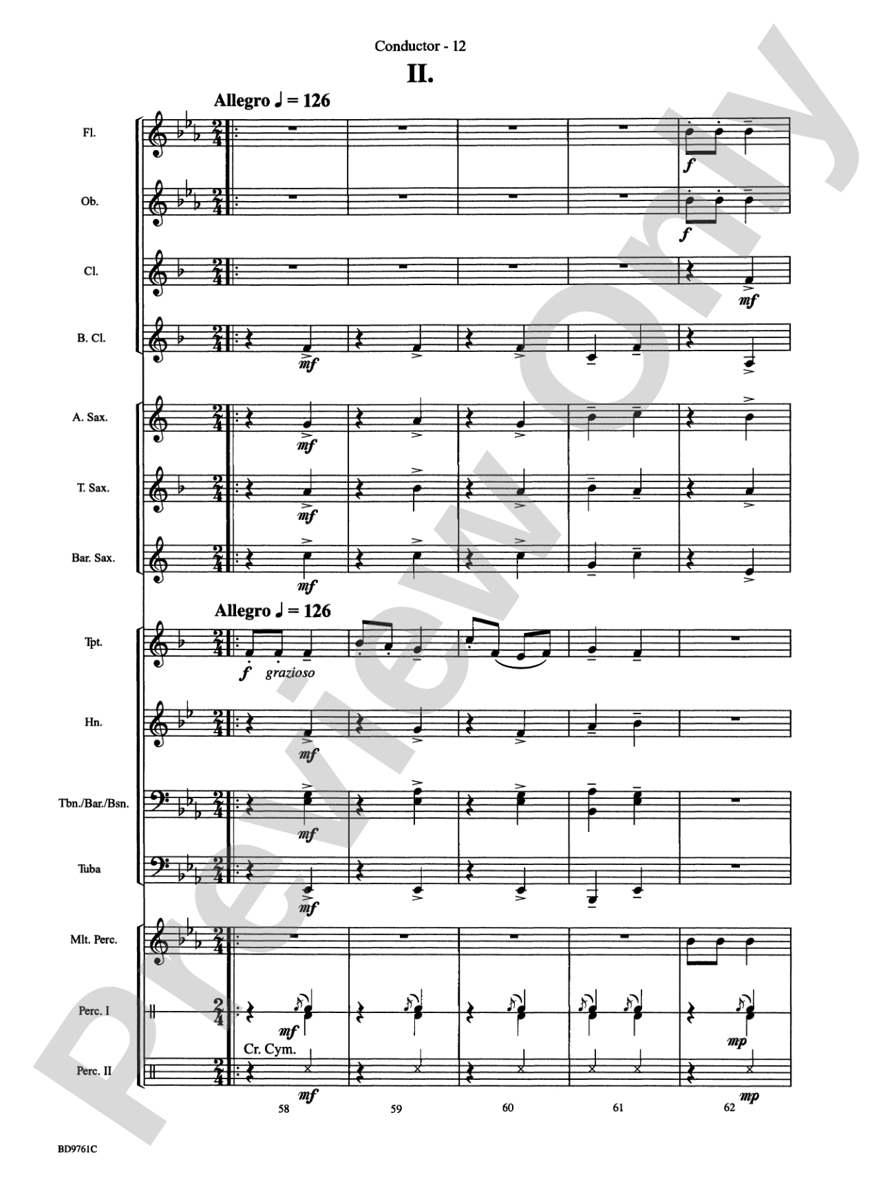 Bartók Suite (from For Children): Concert Band Conductor Score & Parts