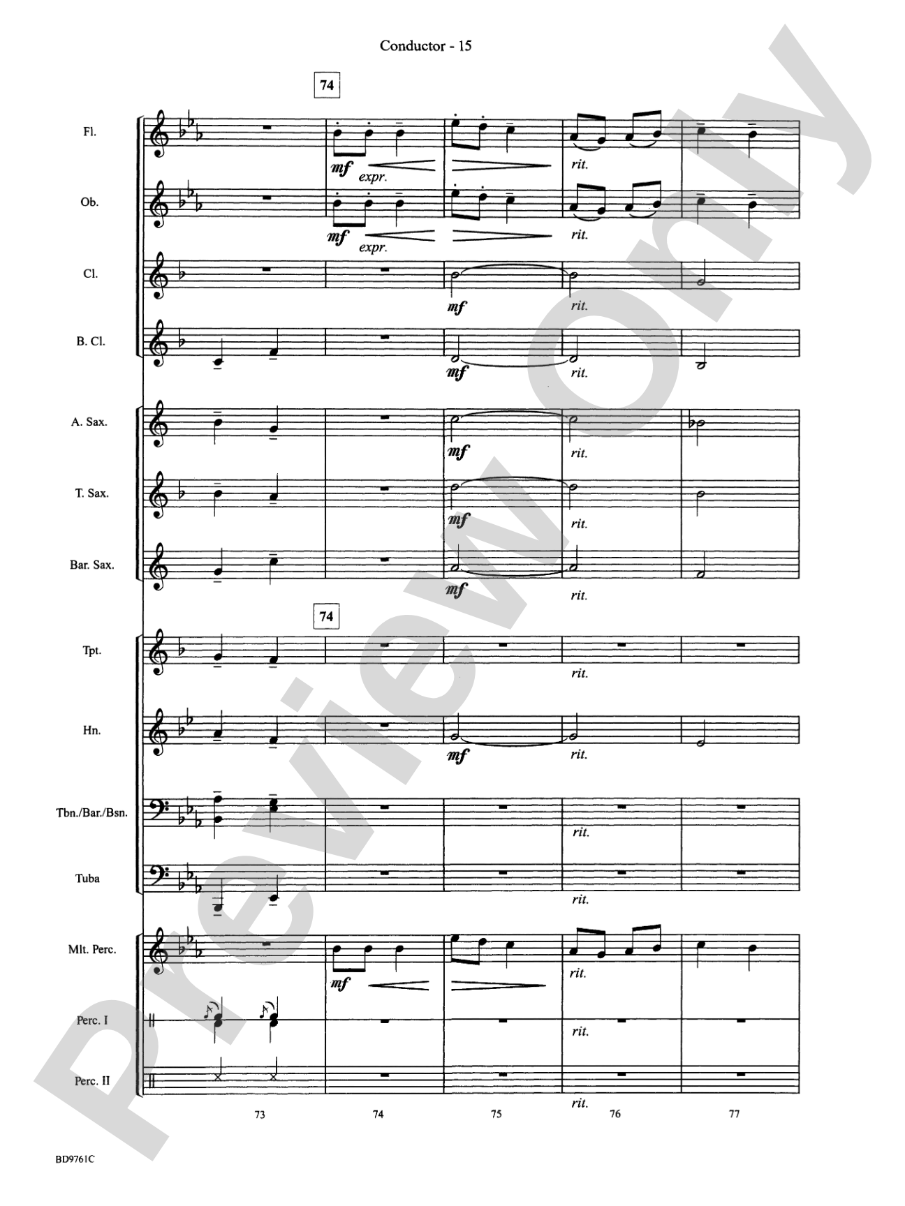 Bartók Suite (from For Children): Concert Band Conductor Score & Parts