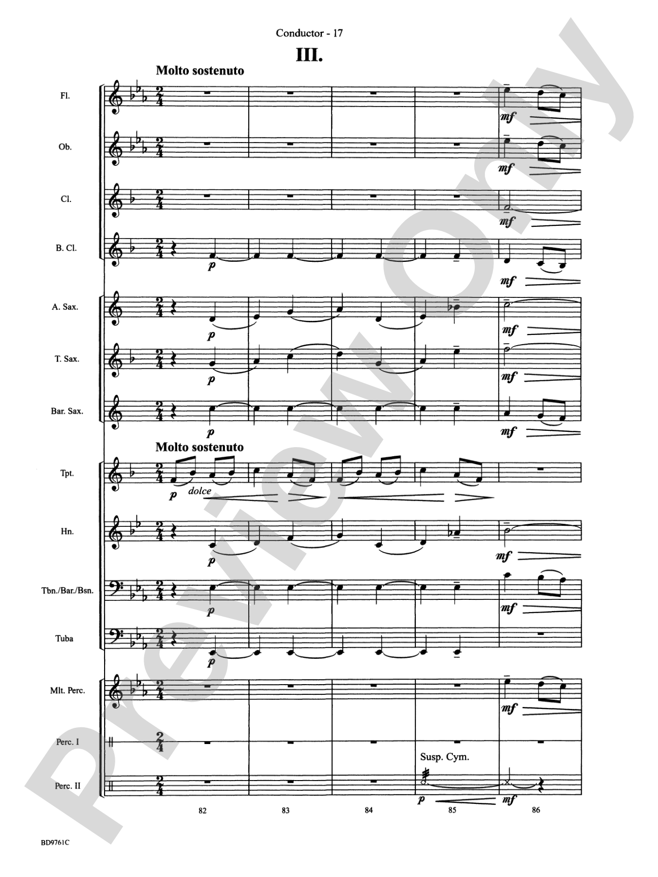 Bartók Suite (from For Children): Concert Band Conductor Score & Parts
