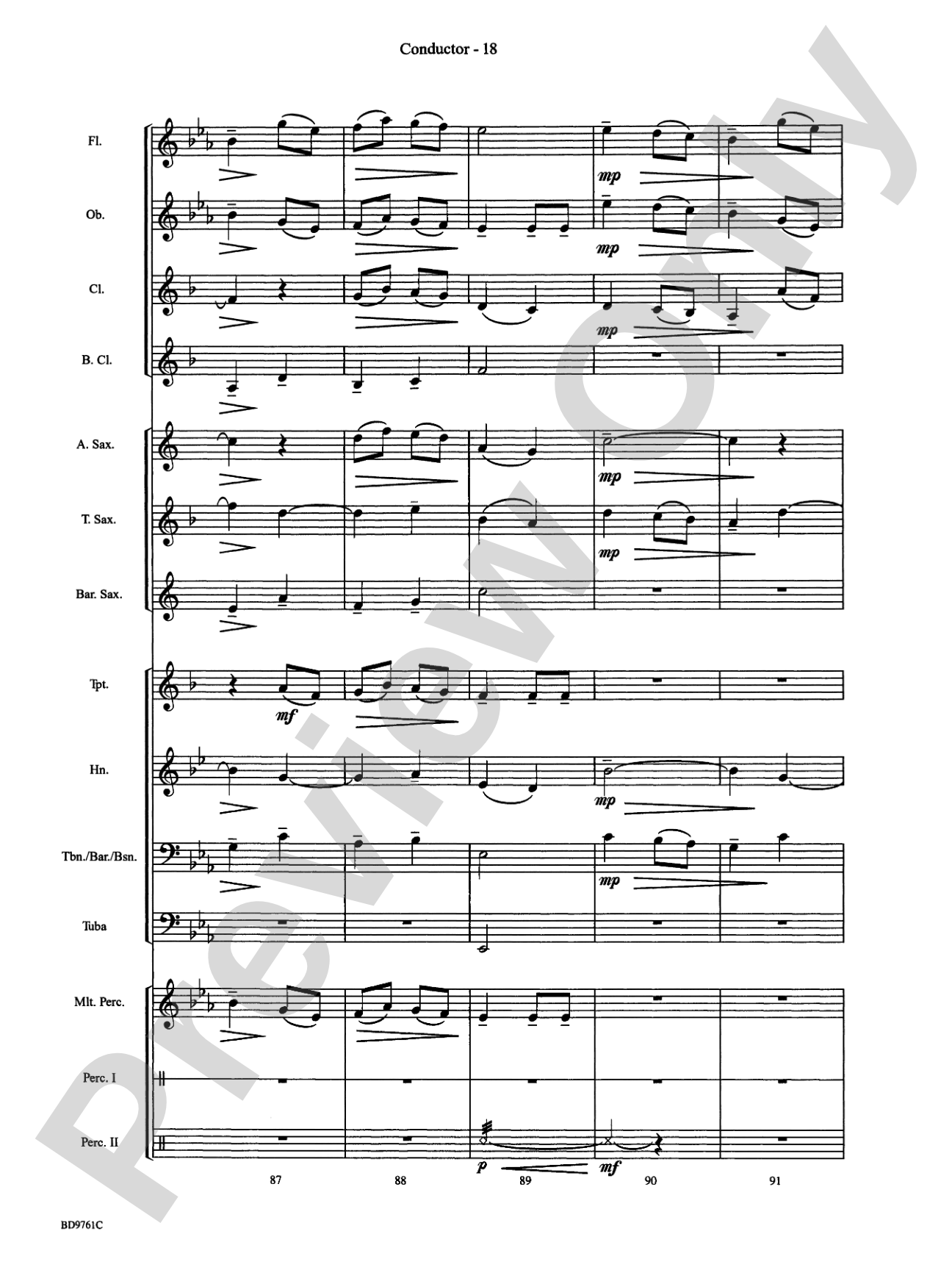 Bartók Suite (from For Children): Concert Band Conductor Score & Parts