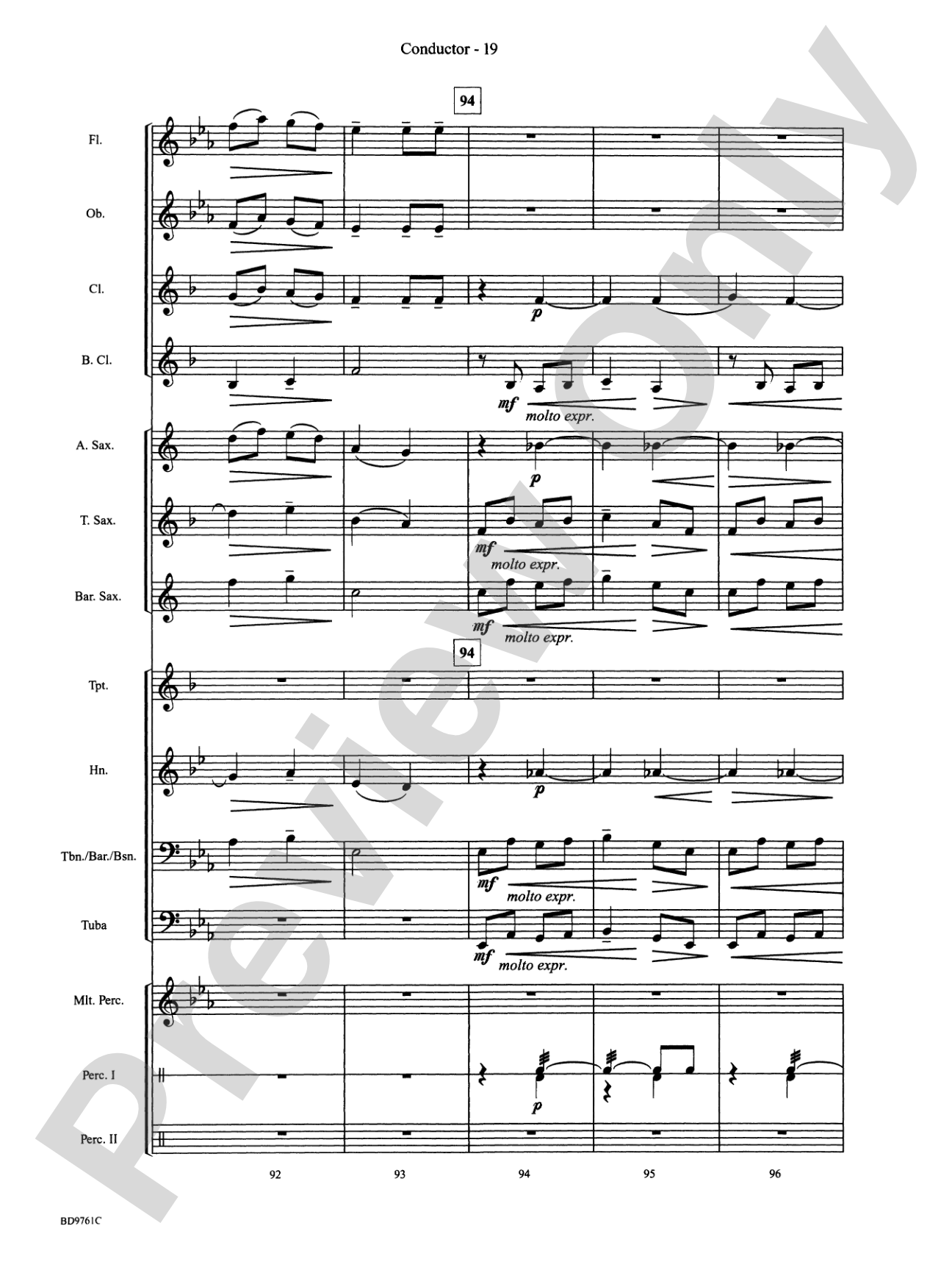 Bartók Suite (from For Children): Concert Band Conductor Score & Parts