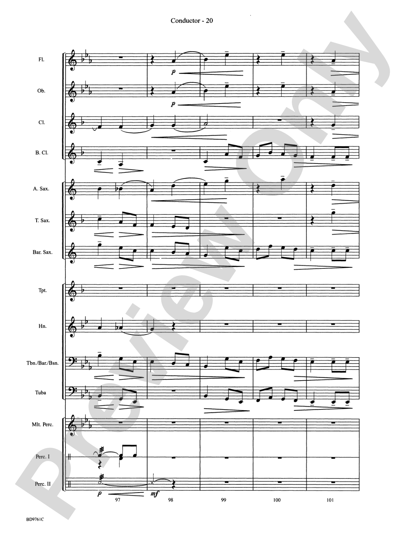 Bartók Suite (from For Children): Concert Band Conductor Score & Parts