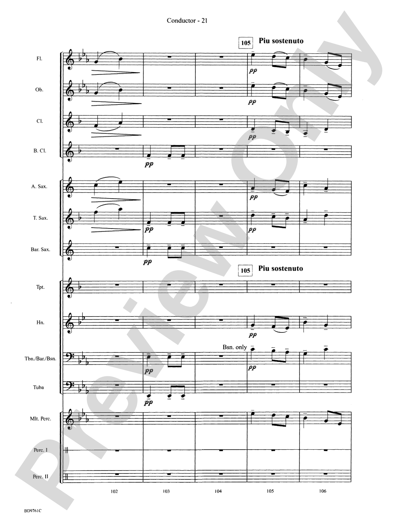 Bartók Suite (from For Children): Concert Band Conductor Score & Parts