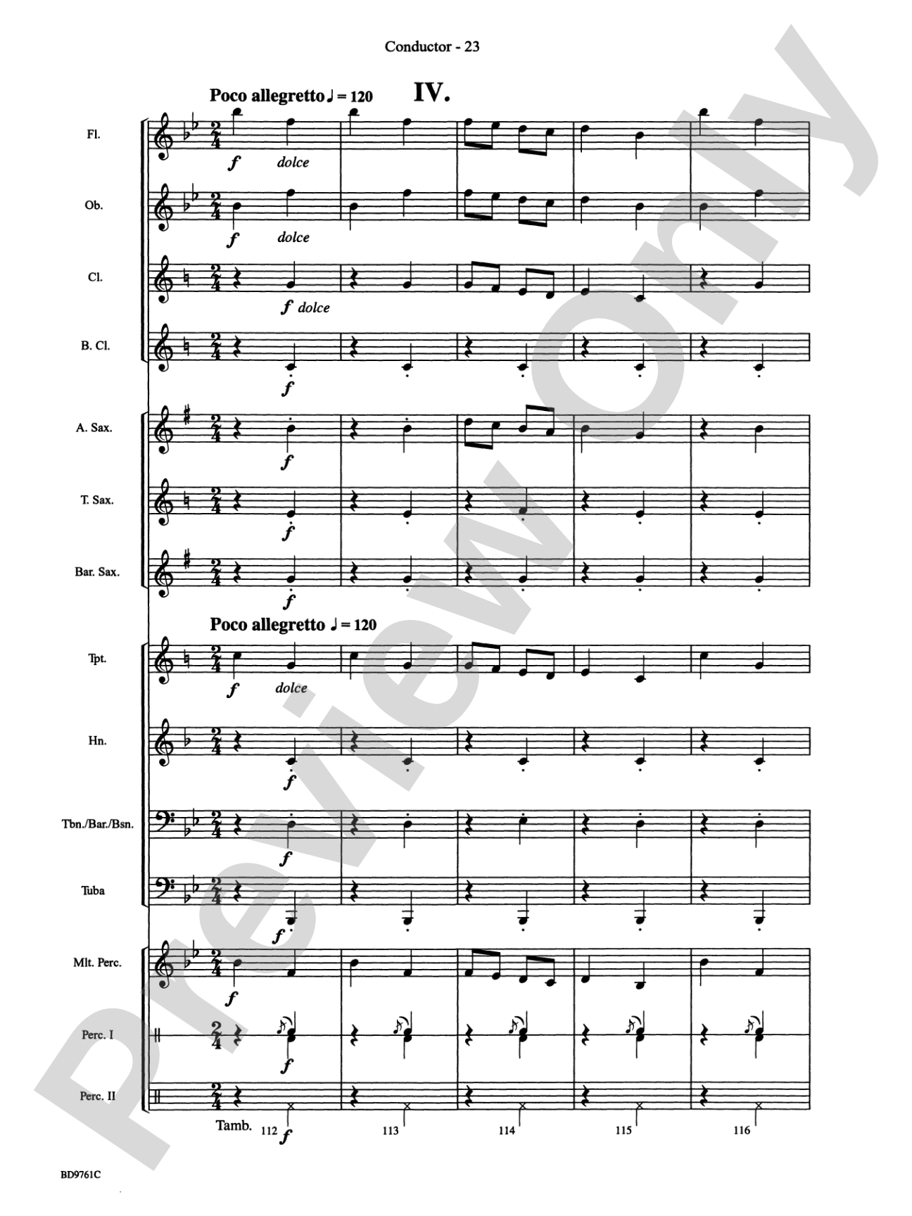 Bartók Suite (from For Children): Concert Band Conductor Score & Parts