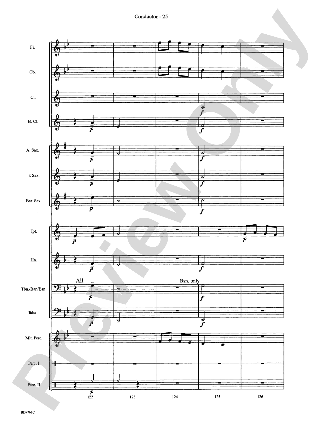 Bartók Suite (from For Children): Concert Band Conductor Score & Parts