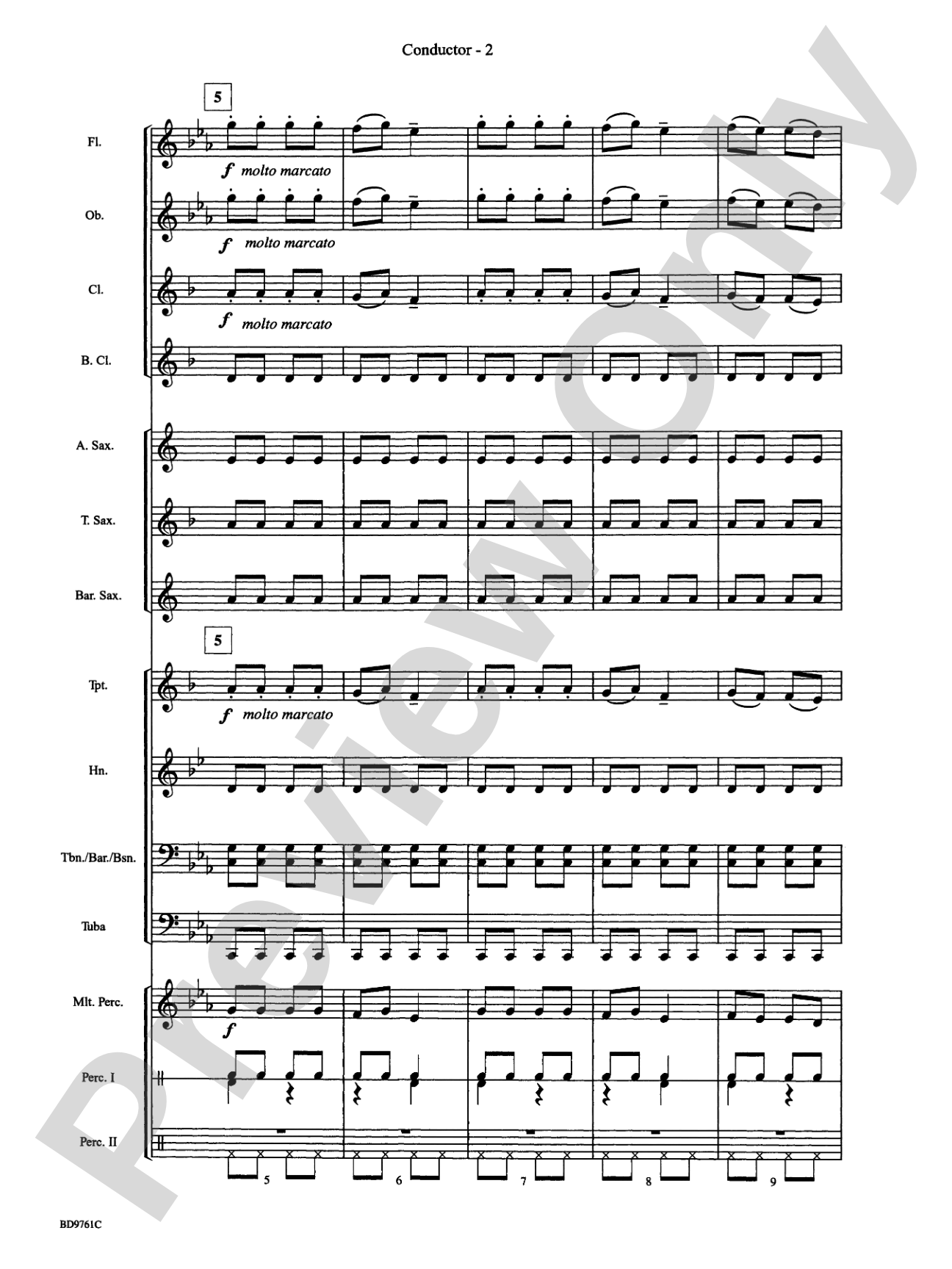 Bartók Suite (from For Children): Concert Band Conductor Score & Parts
