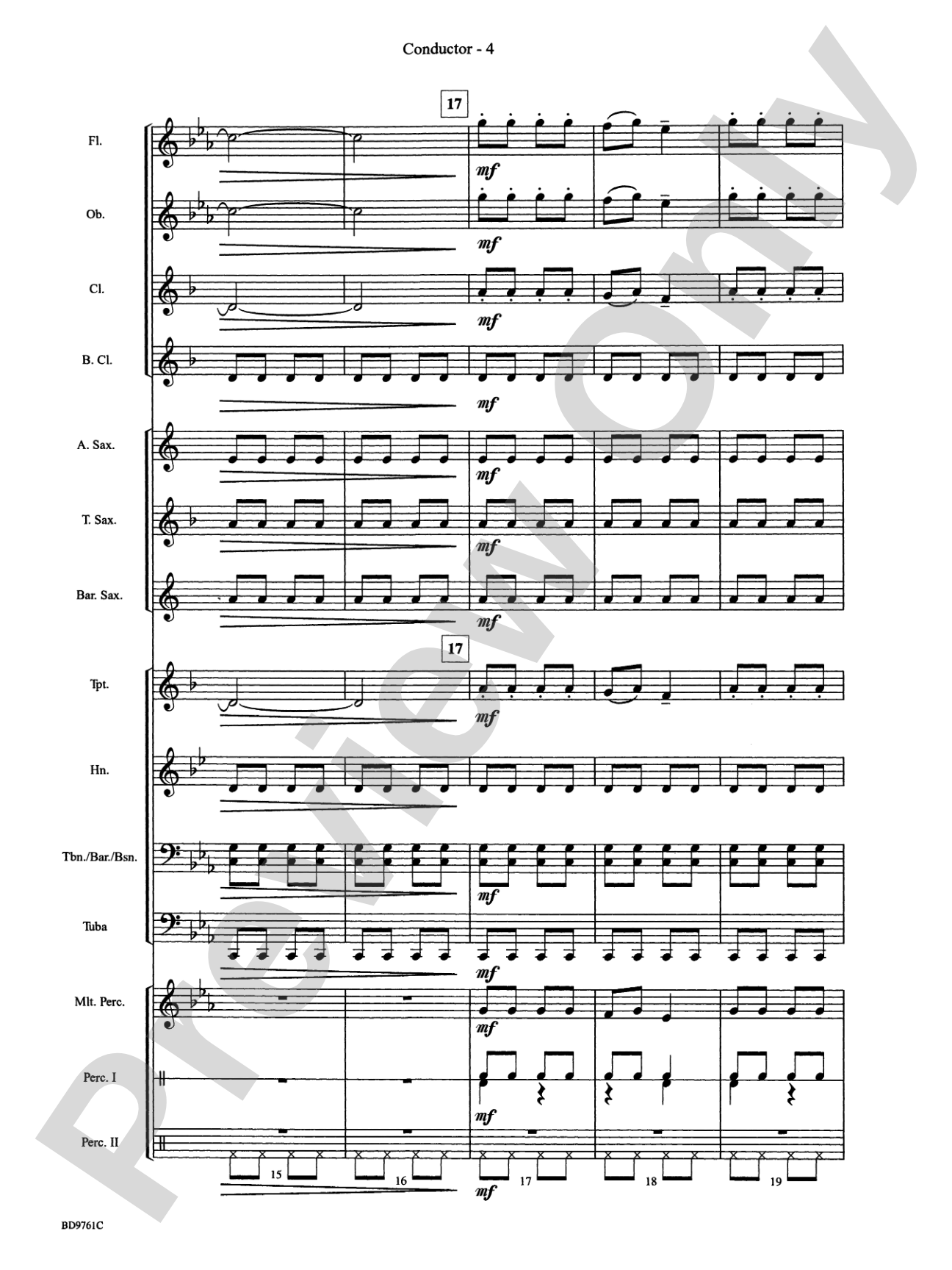 Bartók Suite (from For Children): Concert Band Conductor Score & Parts
