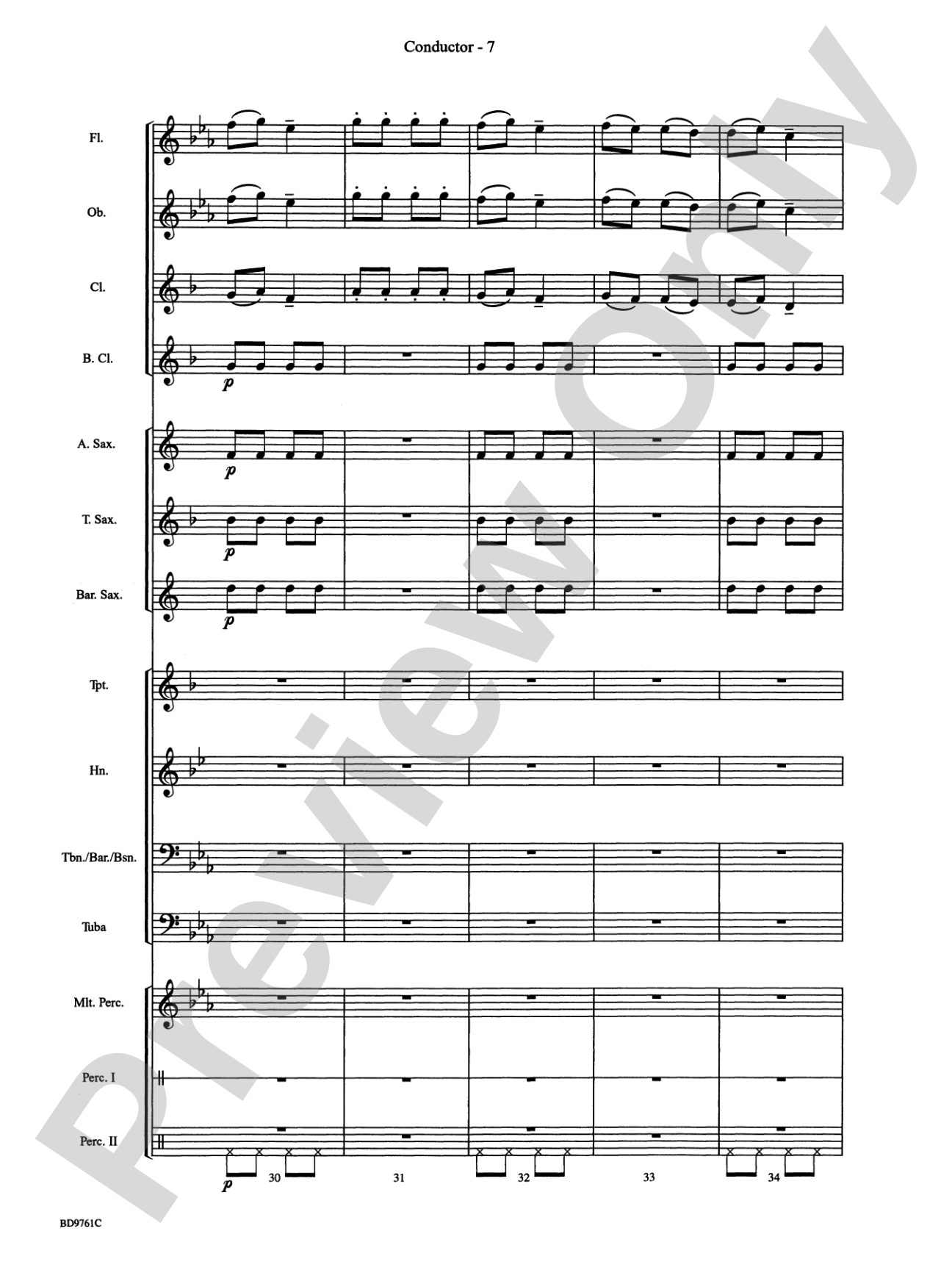Bartók Suite (from For Children): Concert Band Conductor Score & Parts