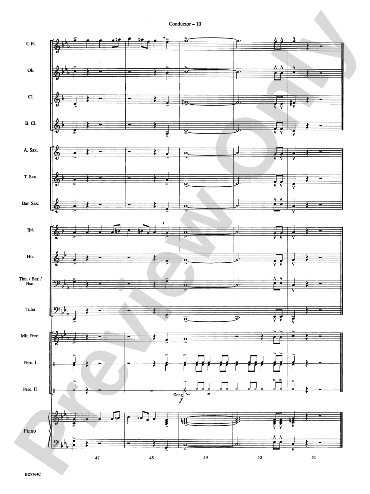 Aztec Dance: Concert Band Conductor Score & Parts