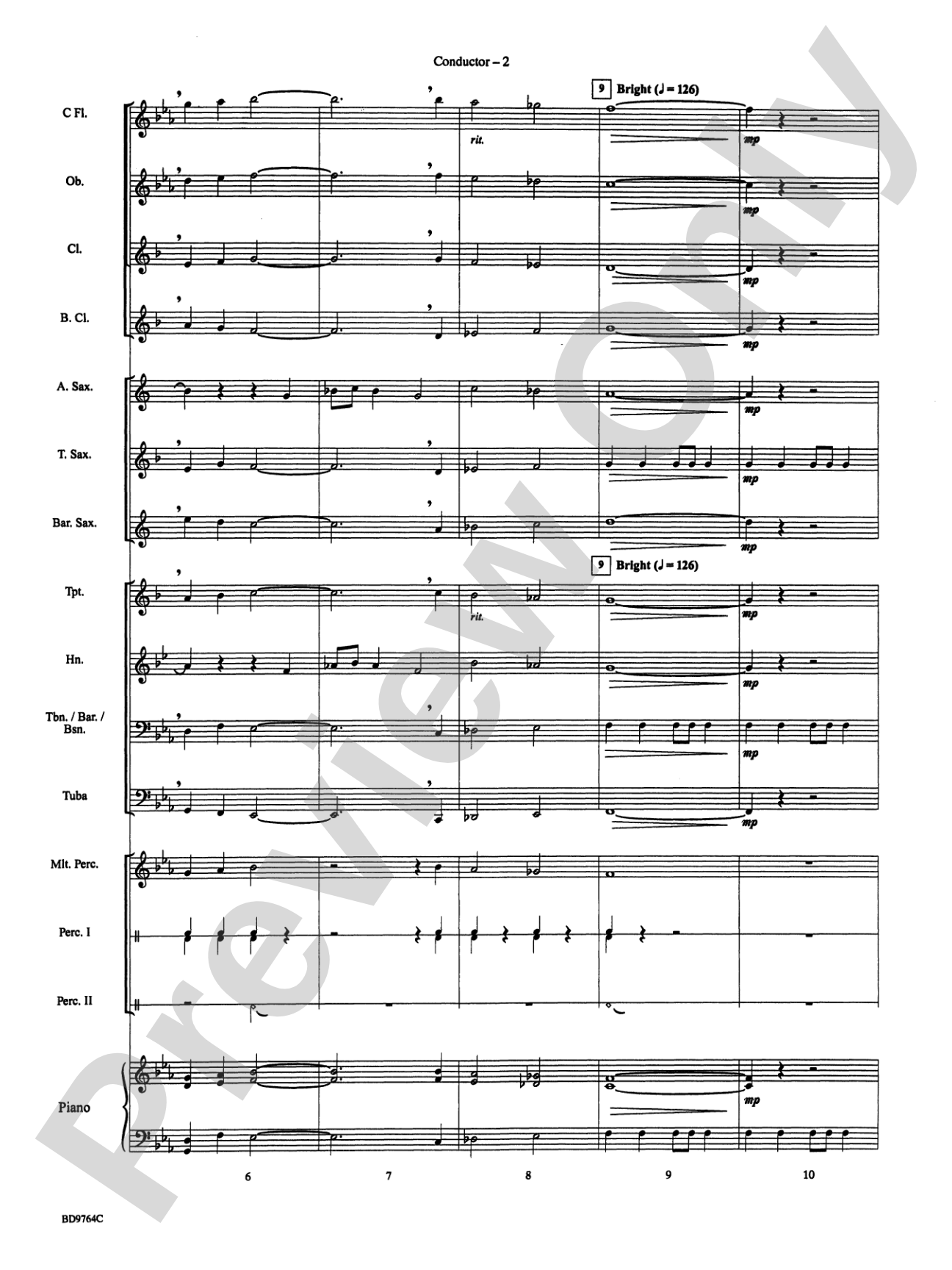Aztec Dance: Concert Band Conductor Score & Parts