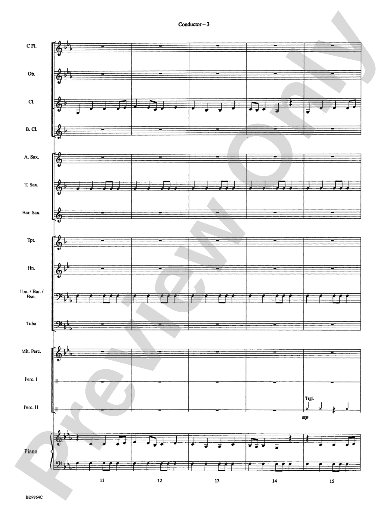 Aztec Dance: Concert Band Conductor Score & Parts