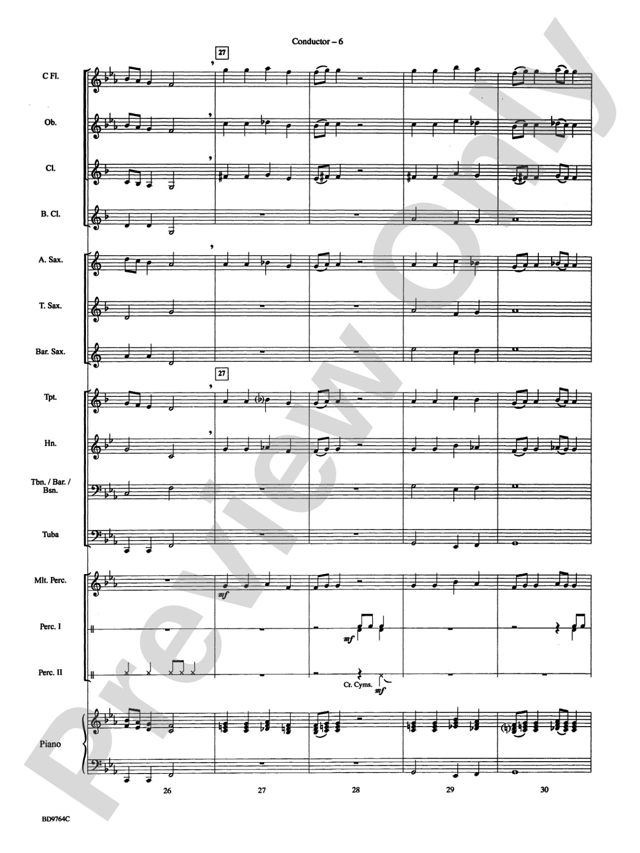 Aztec Dance: Concert Band Conductor Score & Parts