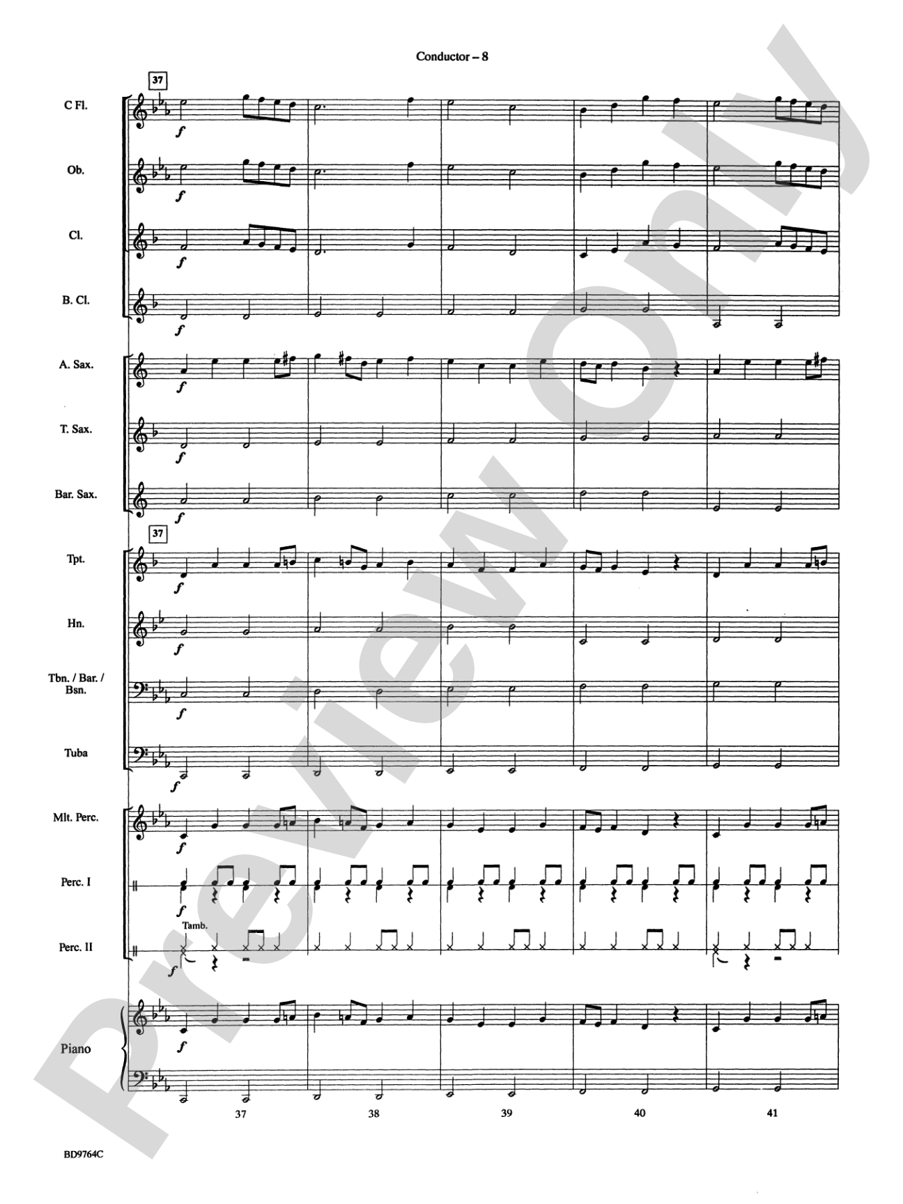 Aztec Dance: Concert Band Conductor Score & Parts