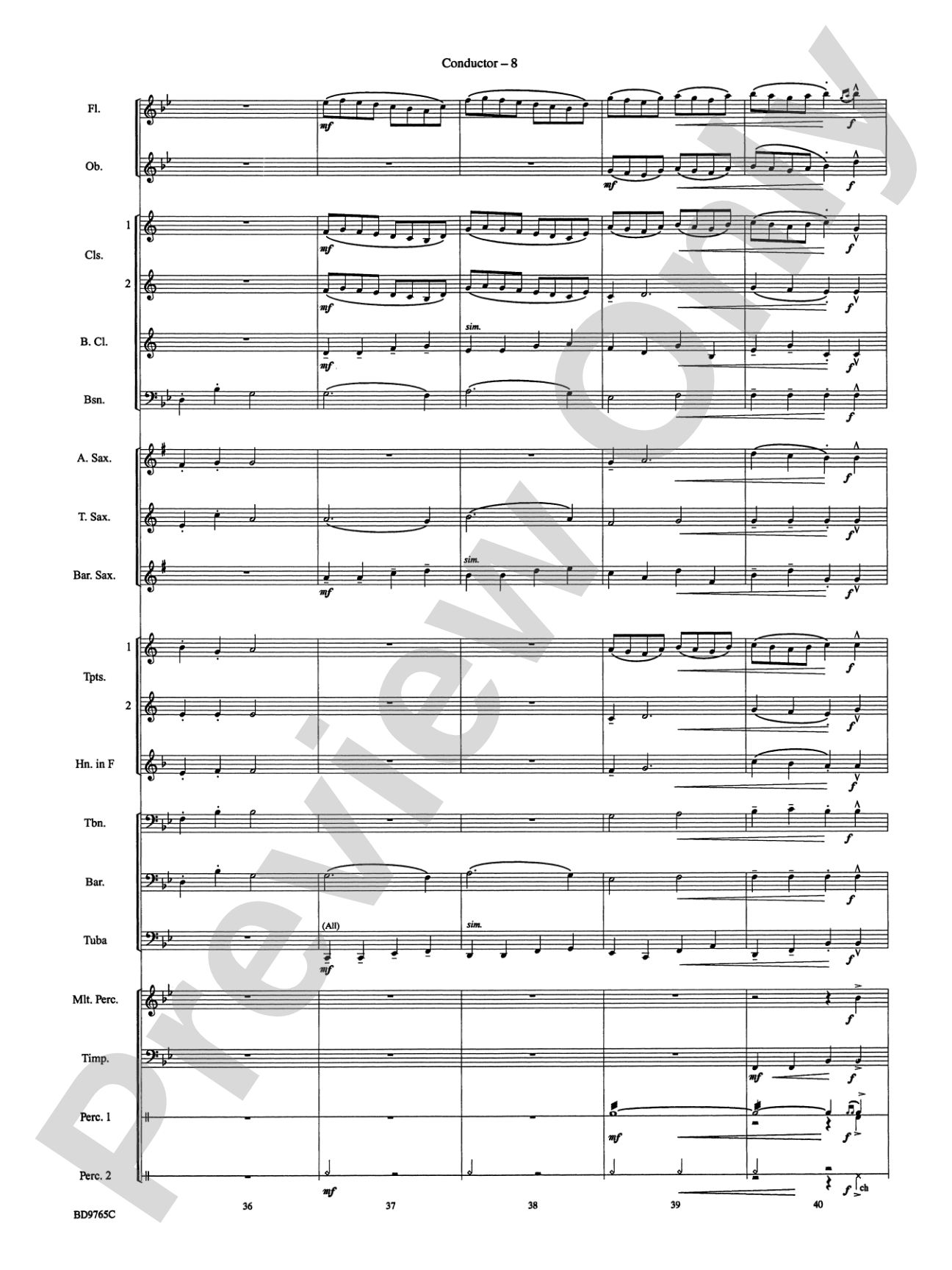 March from The Nutcracker: Concert Band Conductor Score & Parts