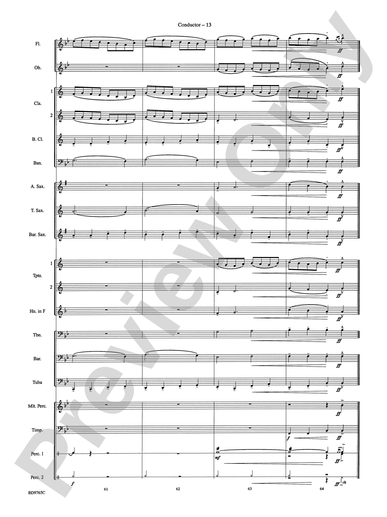 March from The Nutcracker: Concert Band Conductor Score & Parts