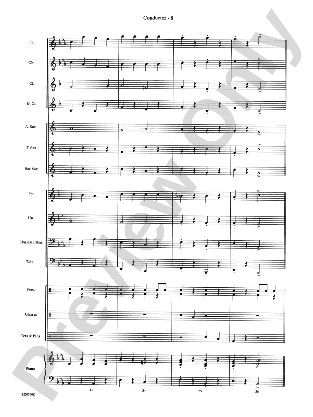 Christmas in the Kitchen: Concert Band Conductor Score & Parts