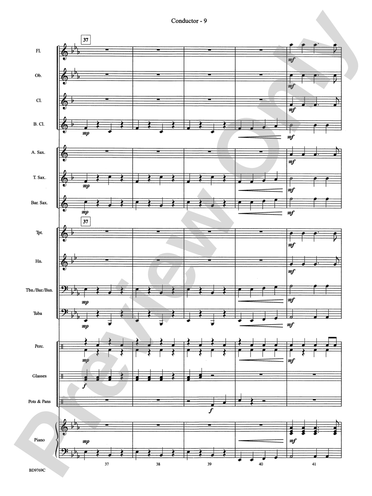 Christmas in the Kitchen: Concert Band Conductor Score & Parts