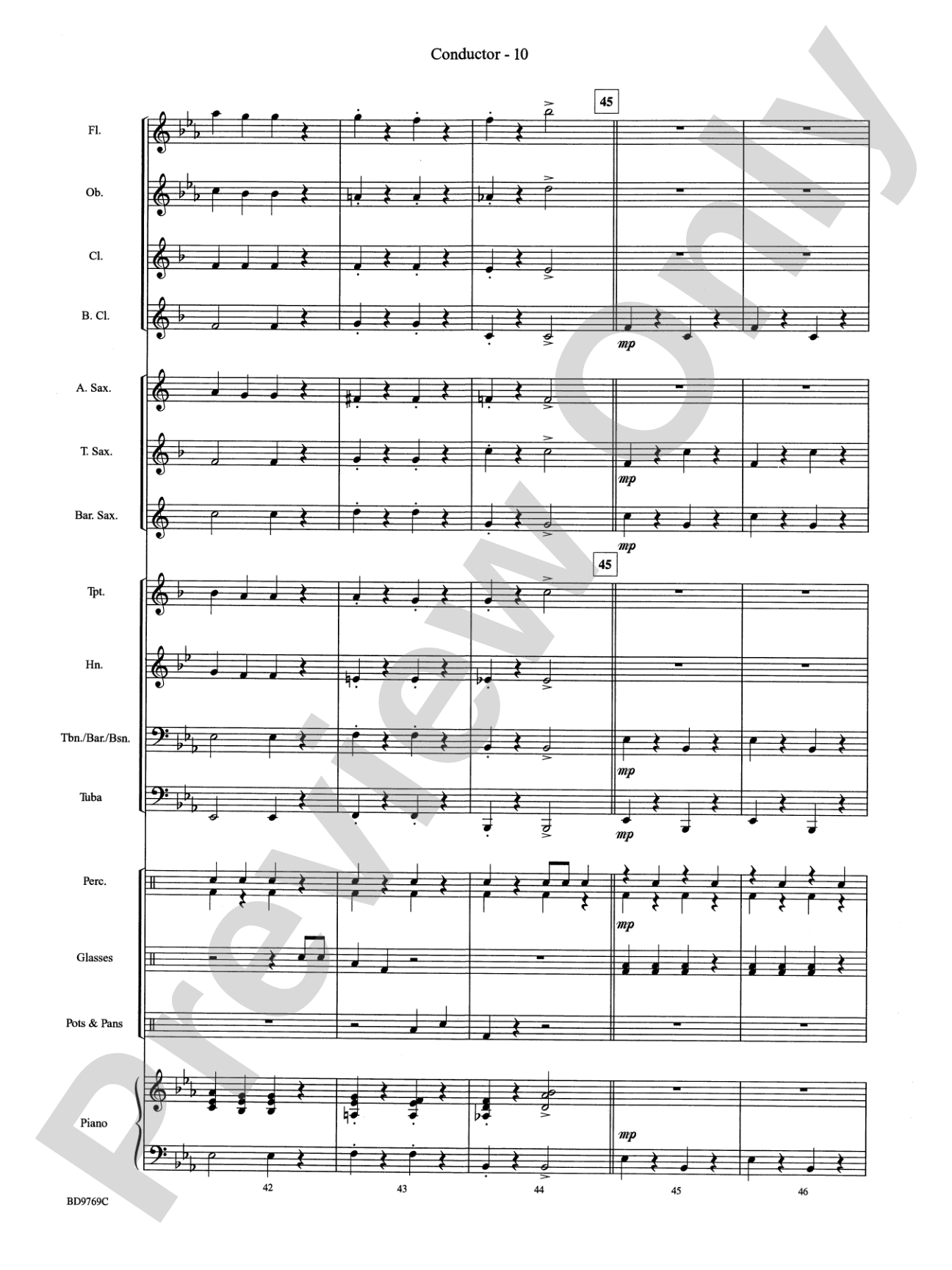 Christmas in the Kitchen: Concert Band Conductor Score & Parts