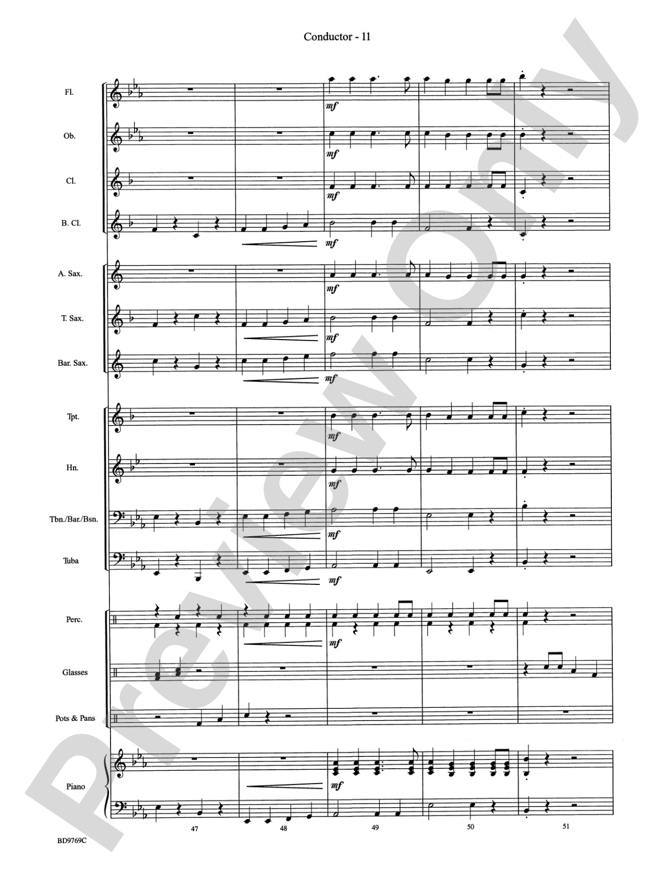Christmas in the Kitchen: Concert Band Conductor Score & Parts
