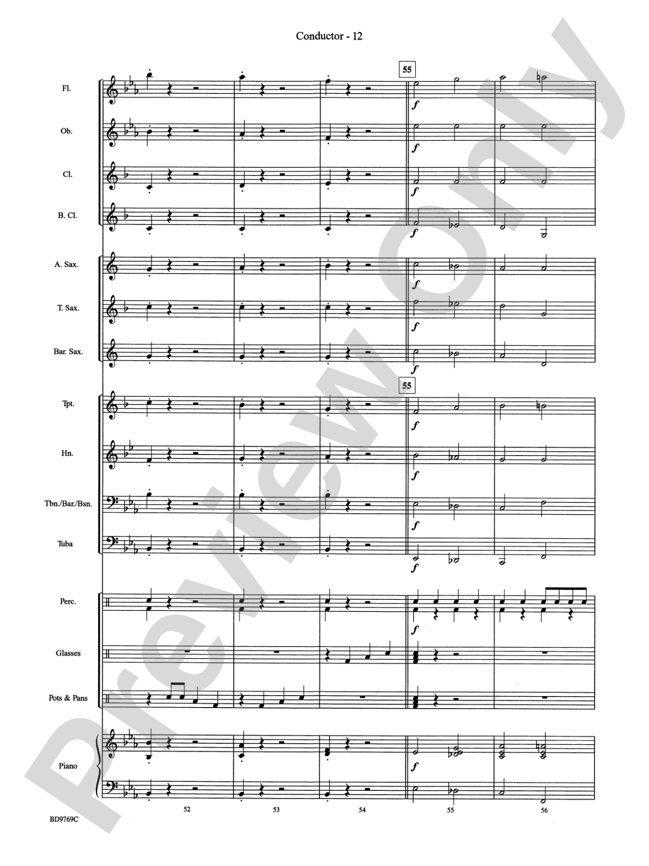 Christmas in the Kitchen: Concert Band Conductor Score & Parts